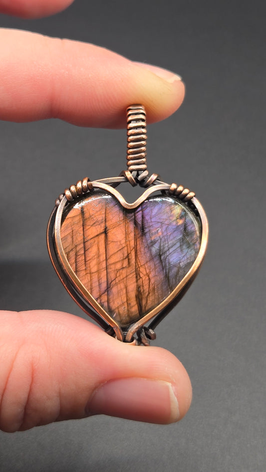 Labradorite Wire Wrapped Pendant