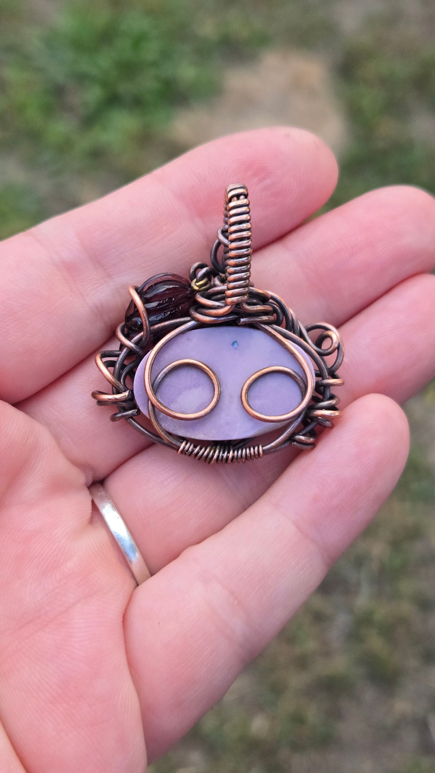 Pumpkin Wire Wrapped Pendant
