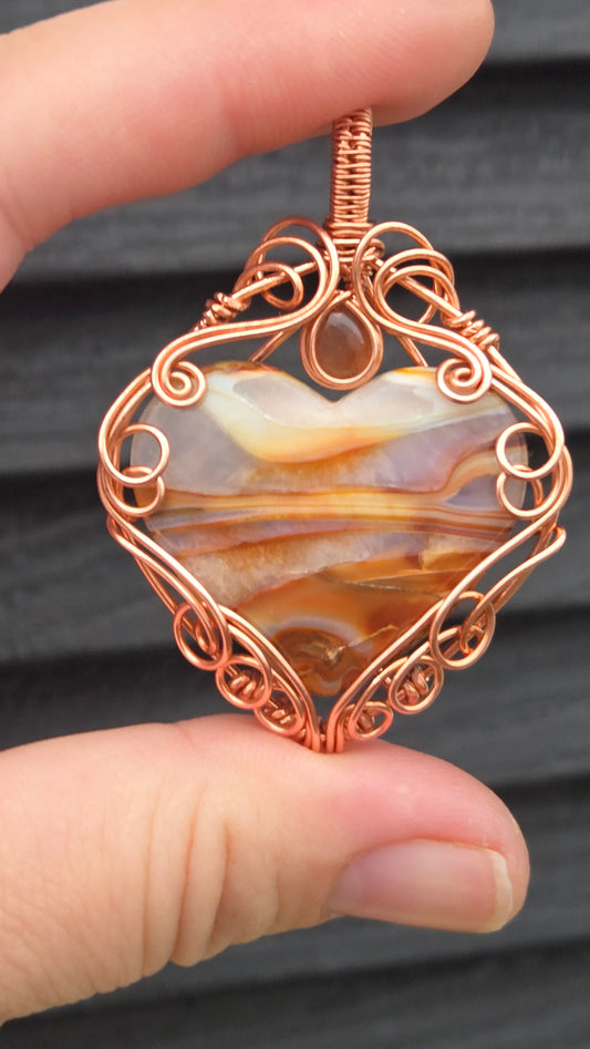 Heart Wire Wrapped Pendant