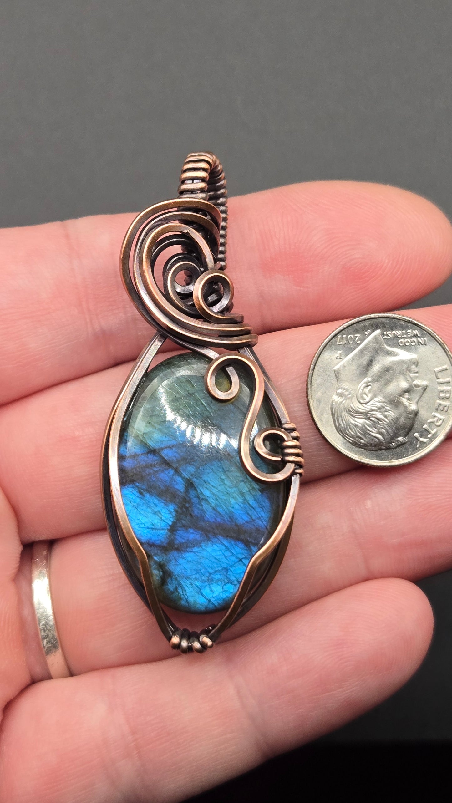 Labradorite Wire Wrapped Pendant