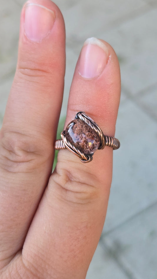Garden Quartz Wire Wrapped Ring