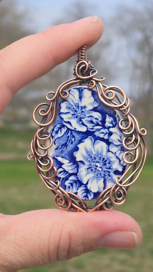 Flowers that wont die Wire Wrapped Pendant