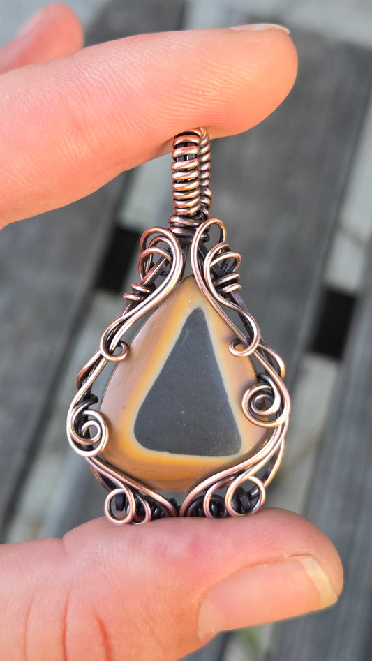 Polychrome Jasper Wire Wrapped Pendant