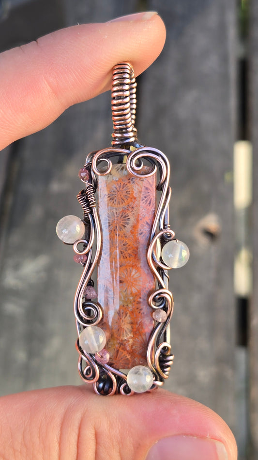 Fit for a Mermaid Wire Wrapped Pendant