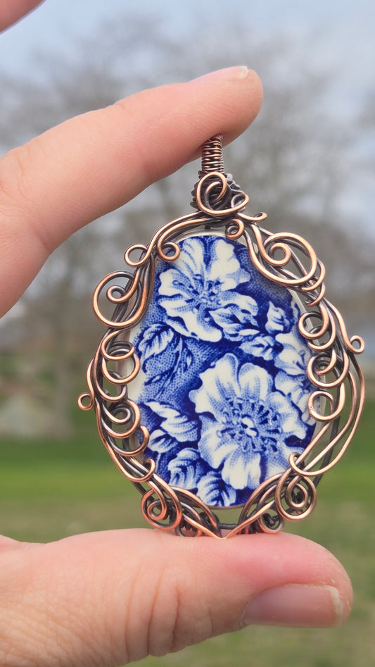 Flowers that wont die Wire Wrapped Pendant