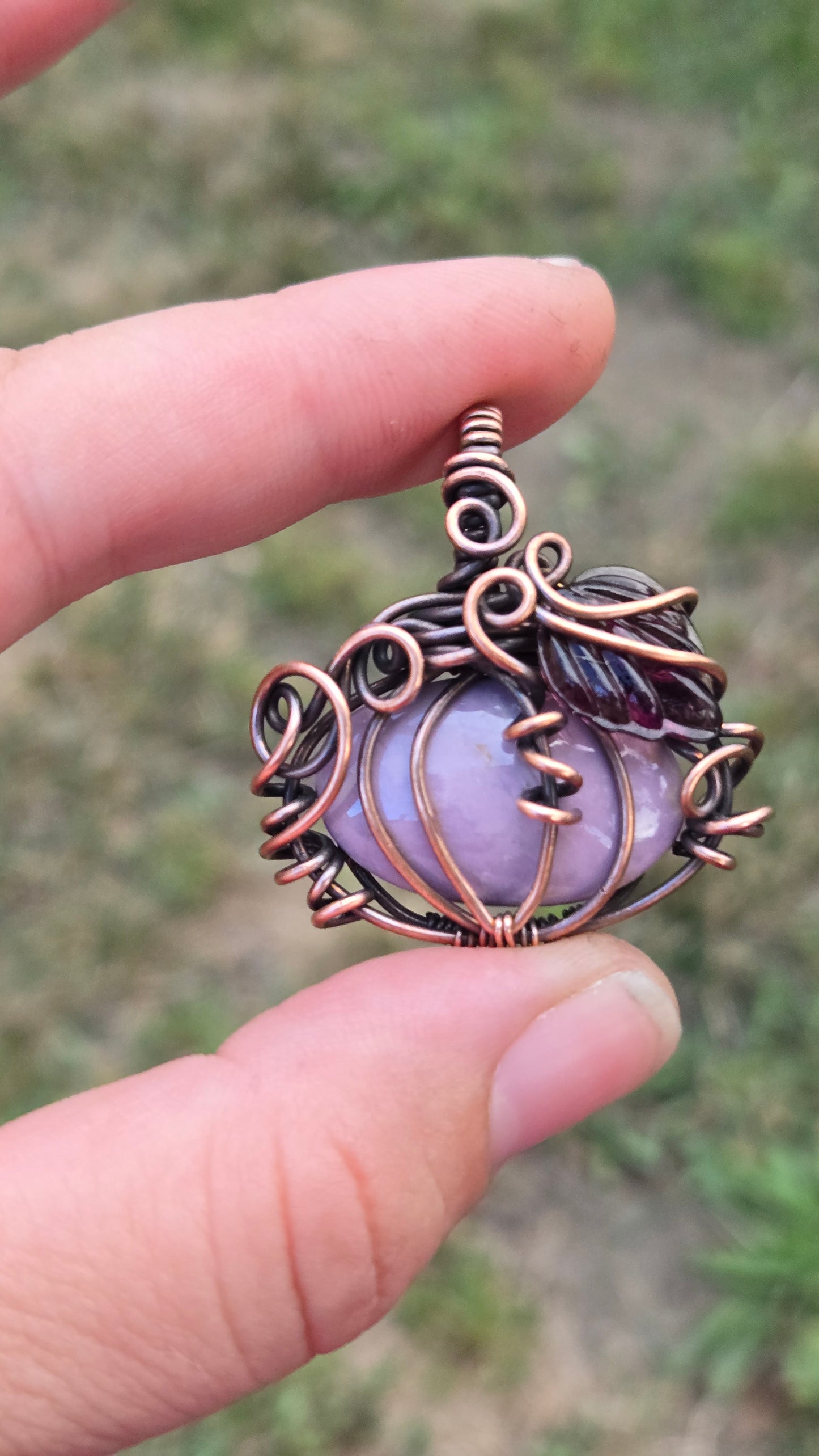 Pumpkin Wire Wrapped Pendant