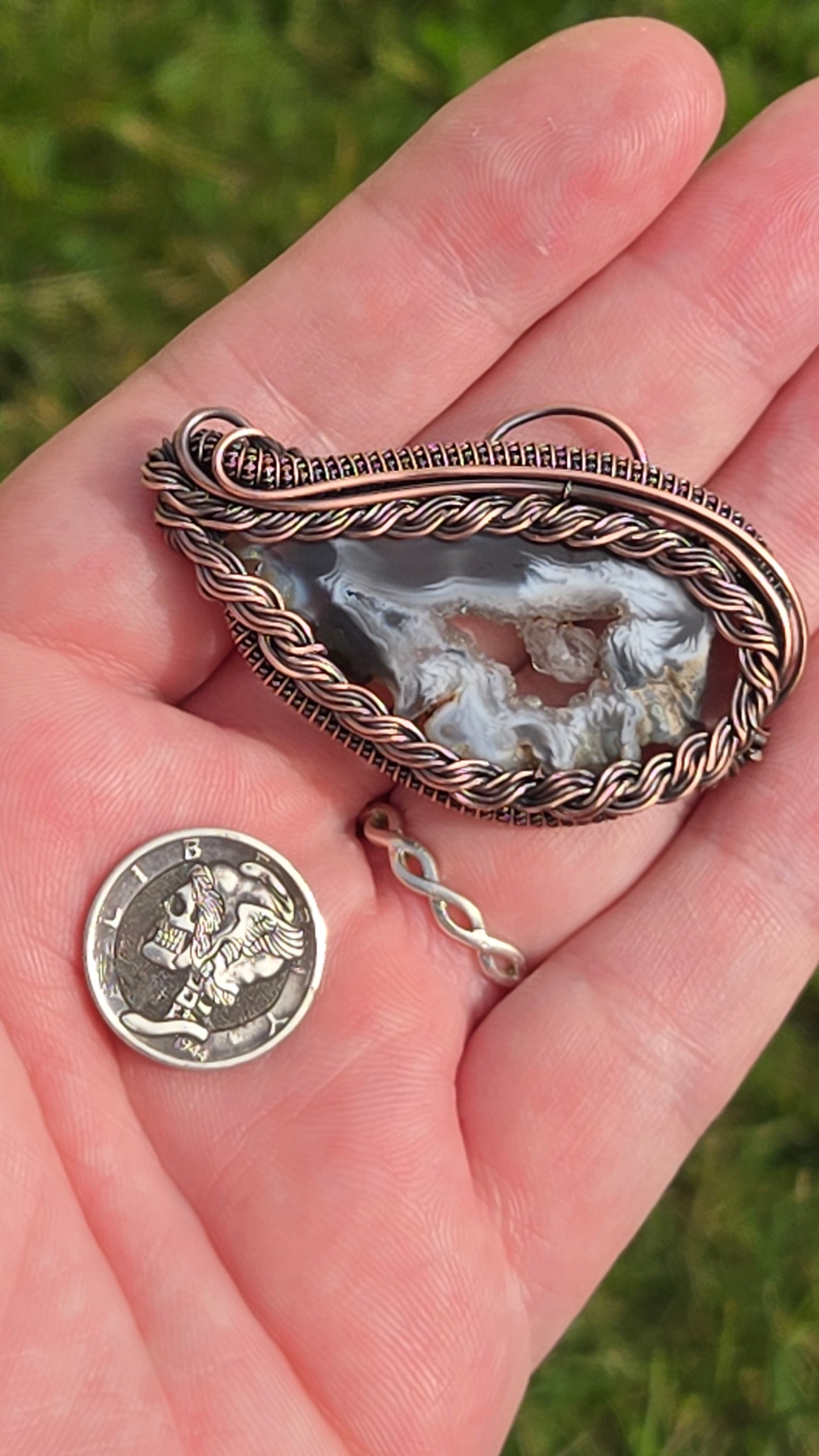 Eye Wire Wrapped Pendant