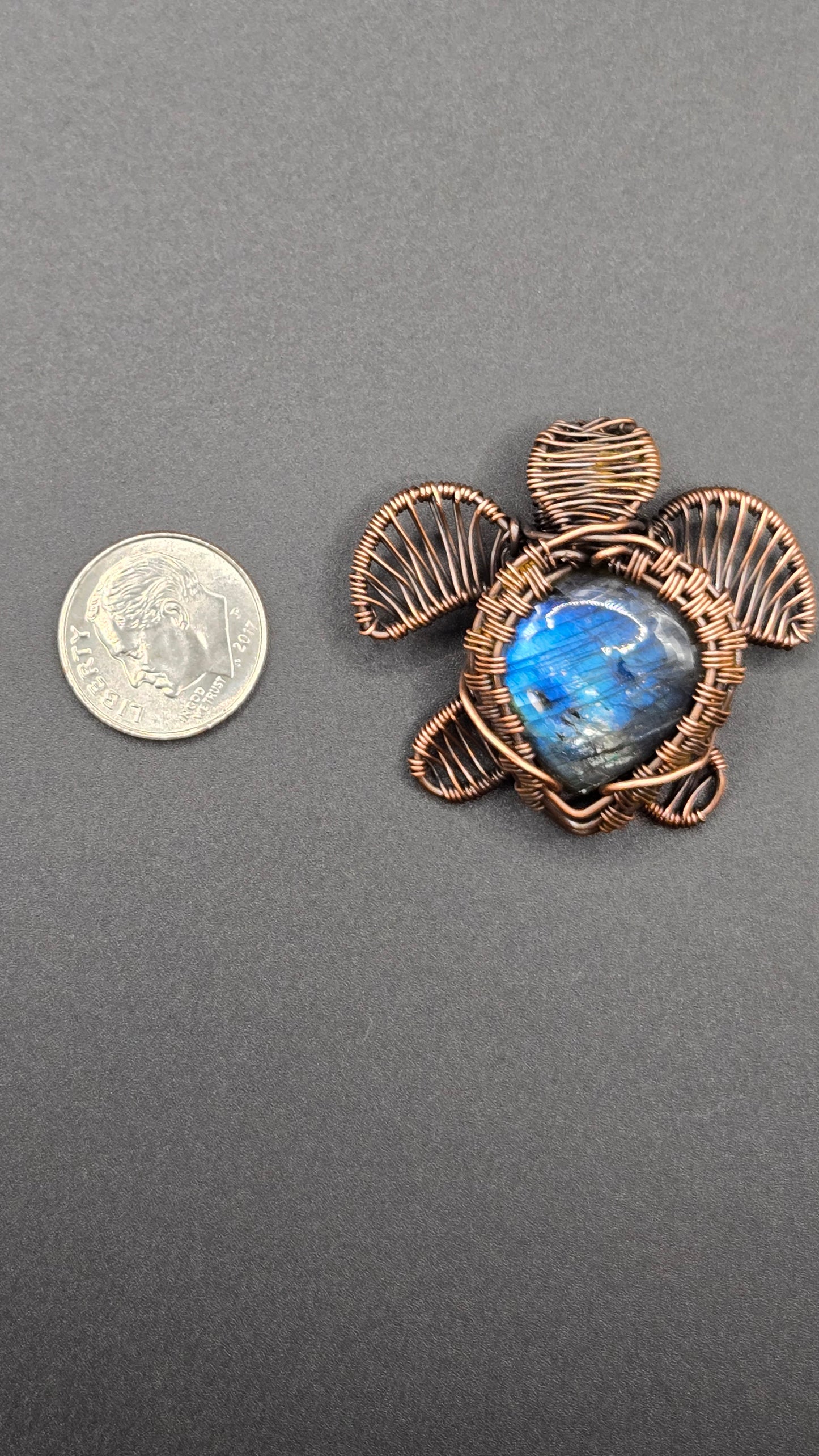 Turtle Wire Wrapped Pendant