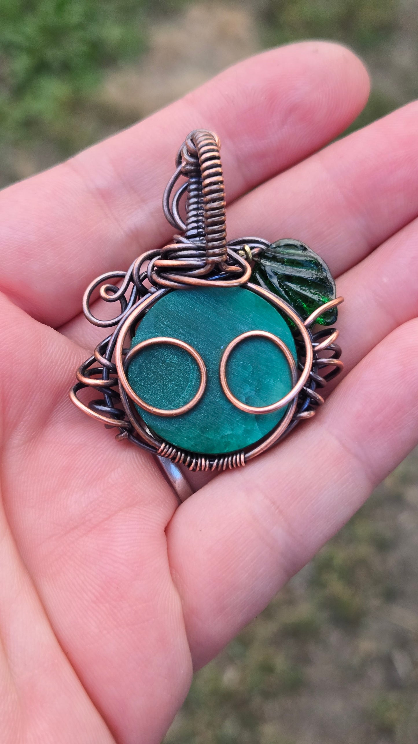 Pumpkin Wire Wrapped Pendant