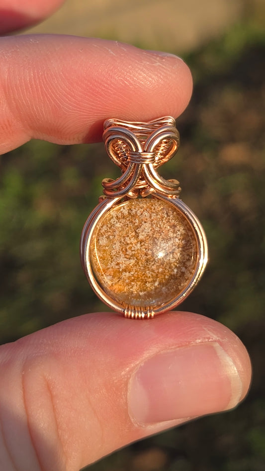 Garden Quartz Wire Wrapped Pendant