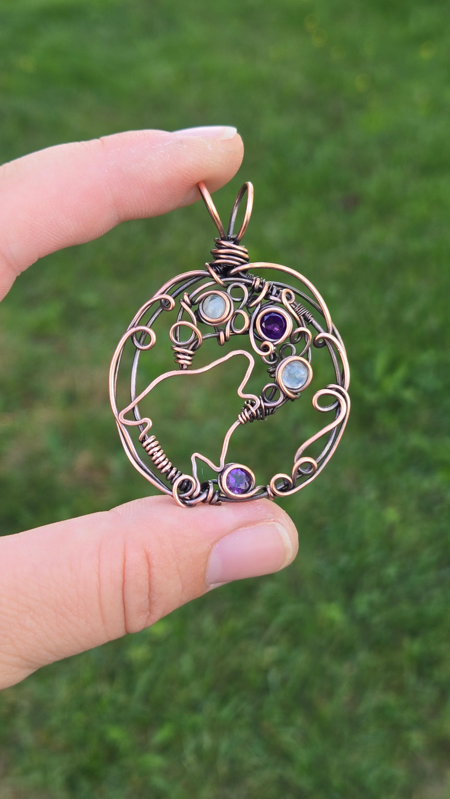 Wolf Wire Wrapped Pendant