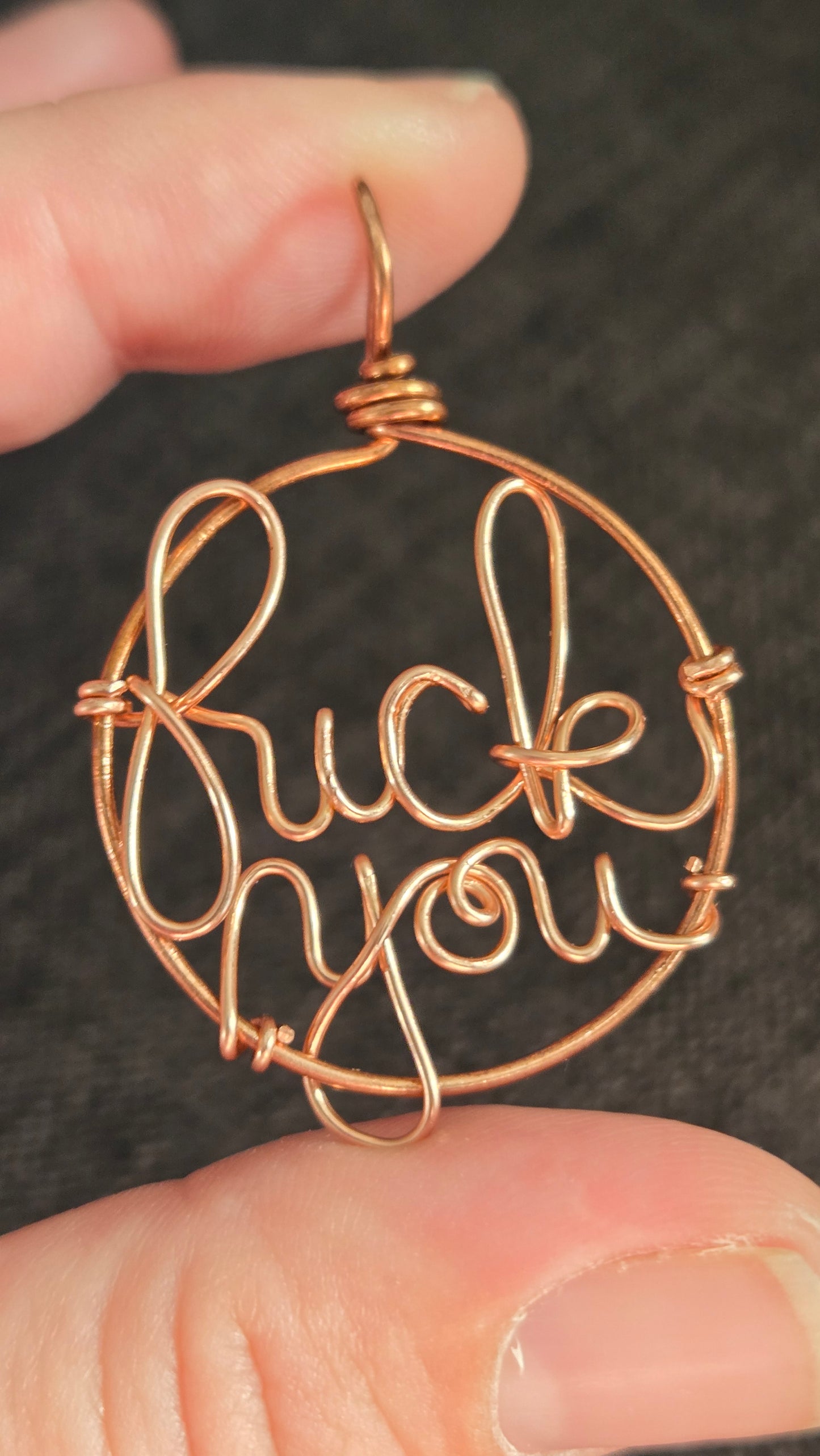 Profanity Wire Wrapped Pendant
