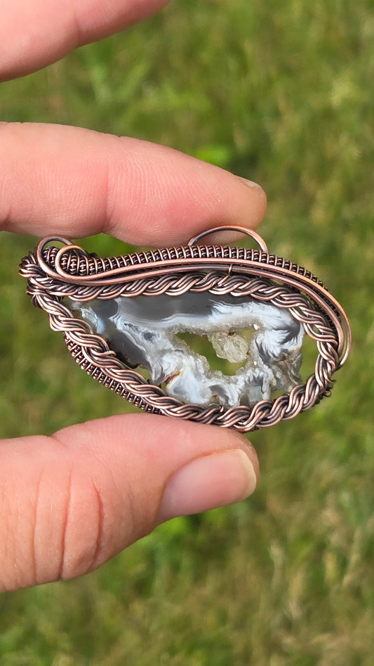 Eye Wire Wrapped Pendant