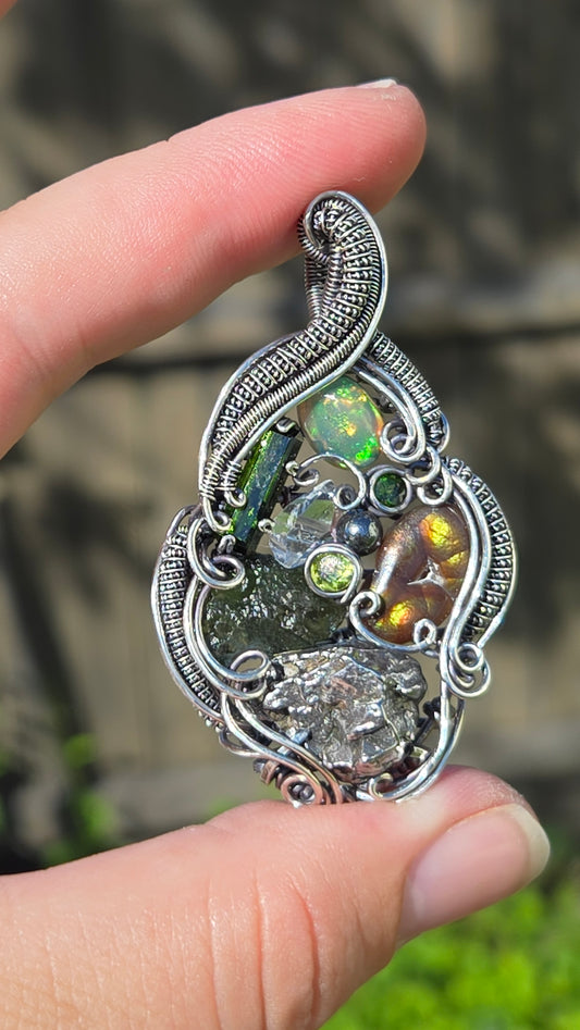Out of this World Wire Wrapped Pendant