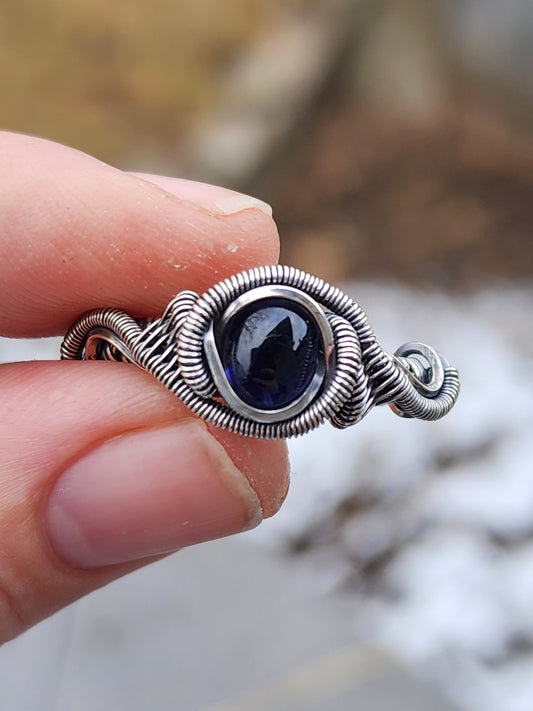Iolite Wire Wrapped Ring