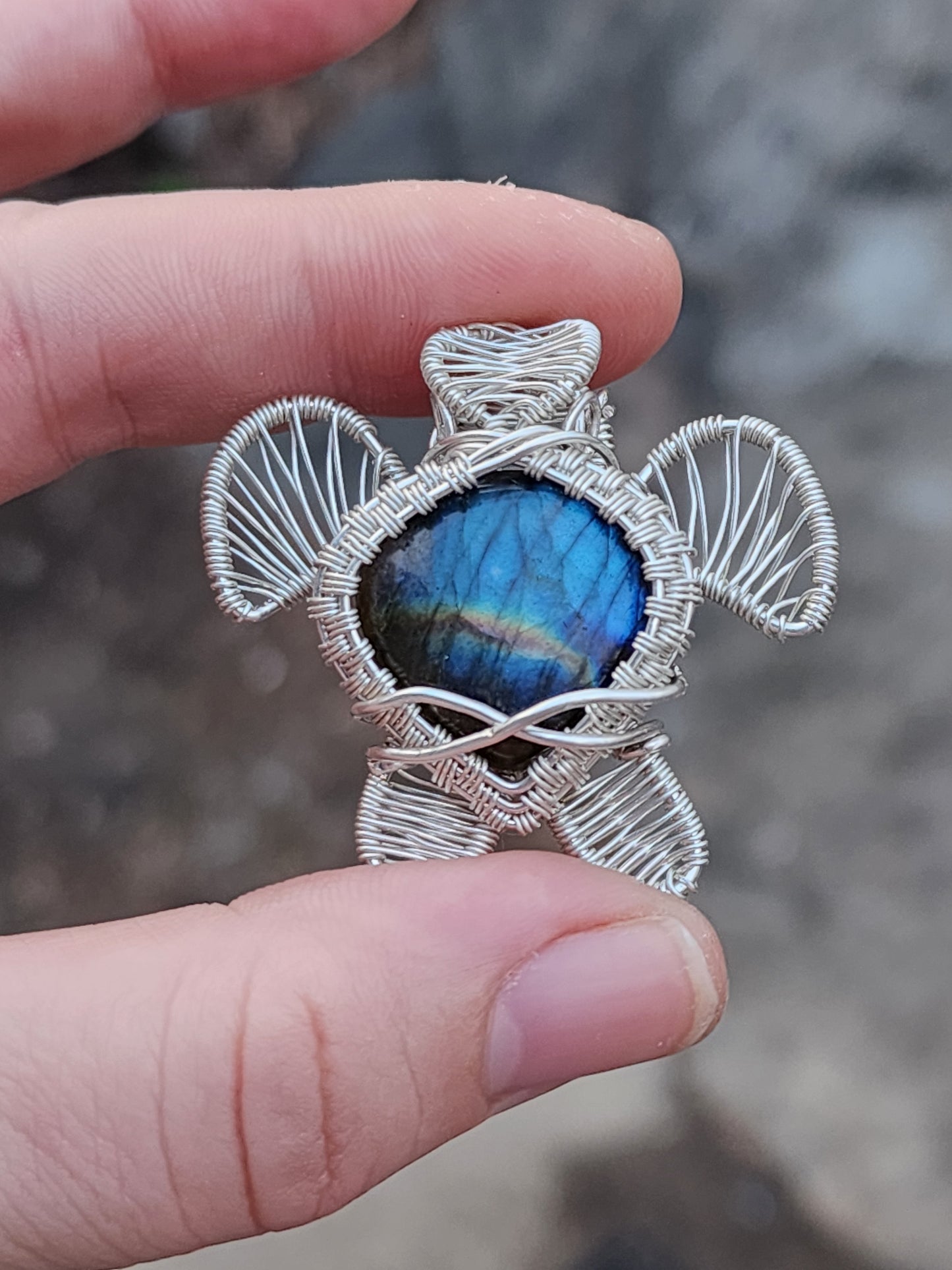 Turtle Wire Wrapped Pendant