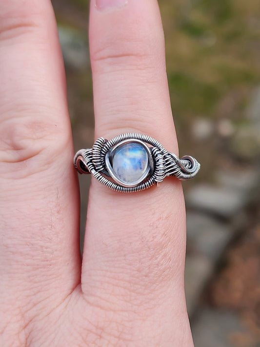 Moonstone Wire Wrapped Ring