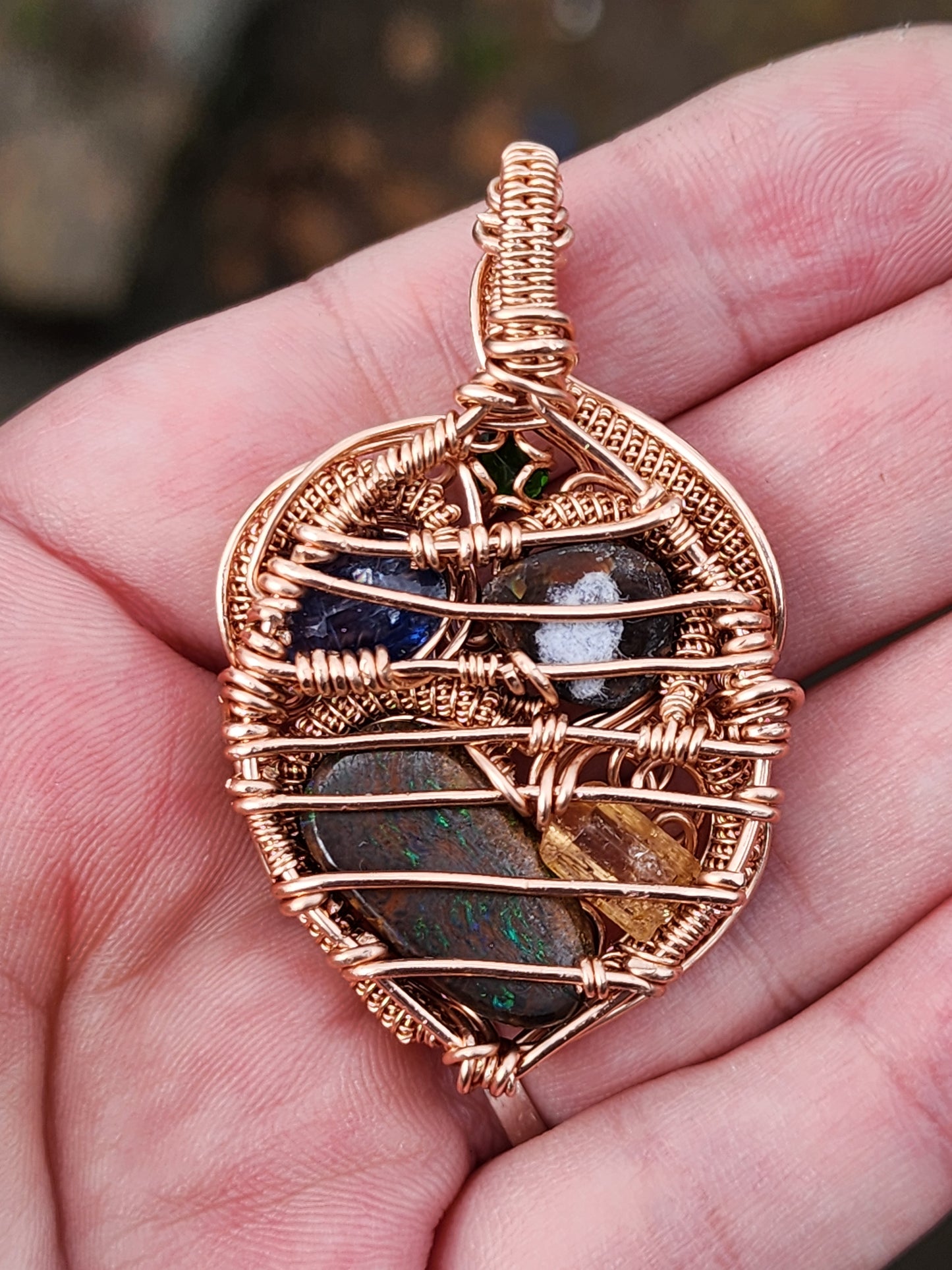 Hearts Desire Wire Wrapped Pendant