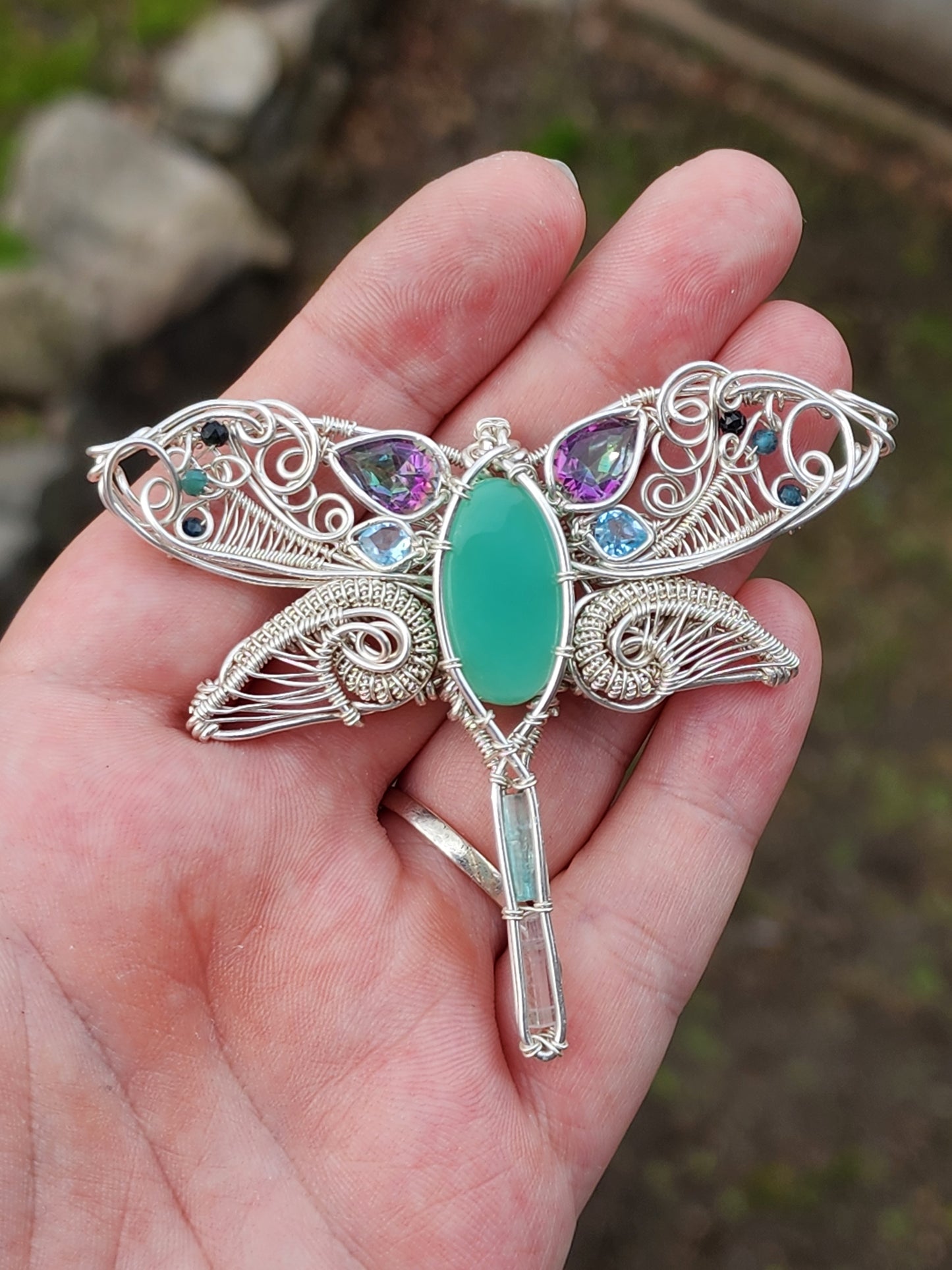 Dragonfly Wire Wrapped Pendant