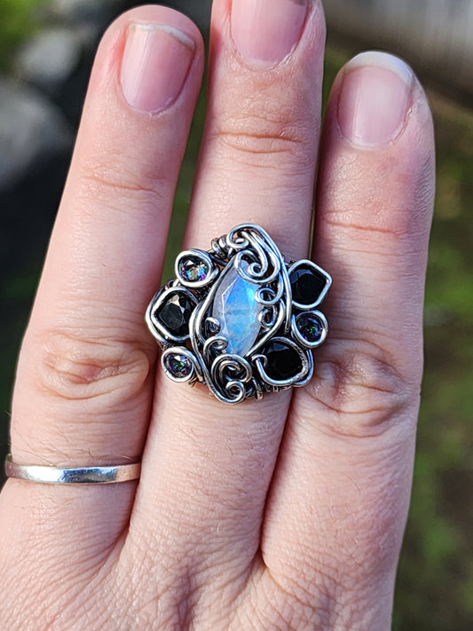 Flower Wire Wrapped Ring