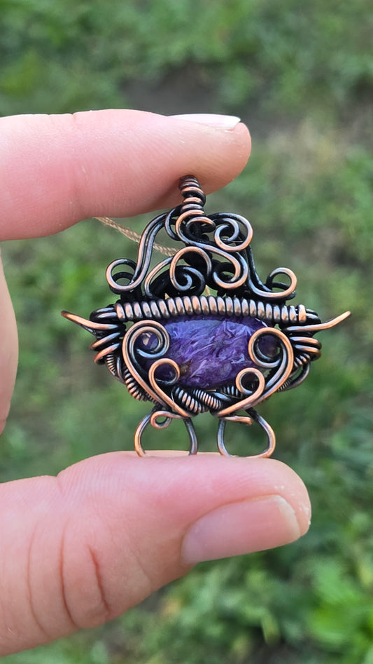 Cauldron Wire Wrapped Pendant