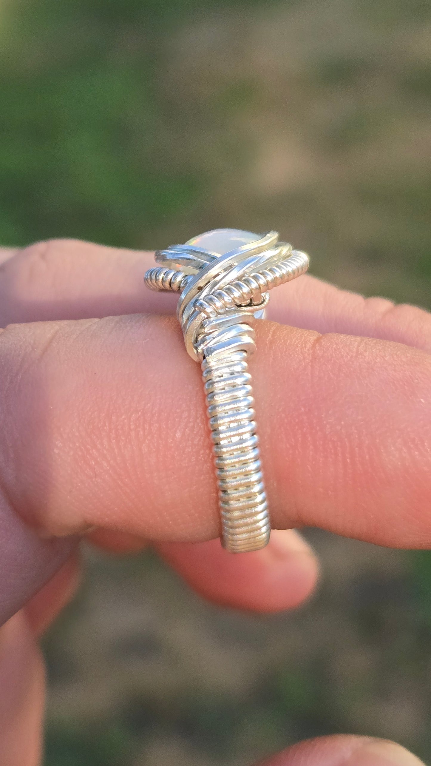 Opal Wire Wrapped Ring