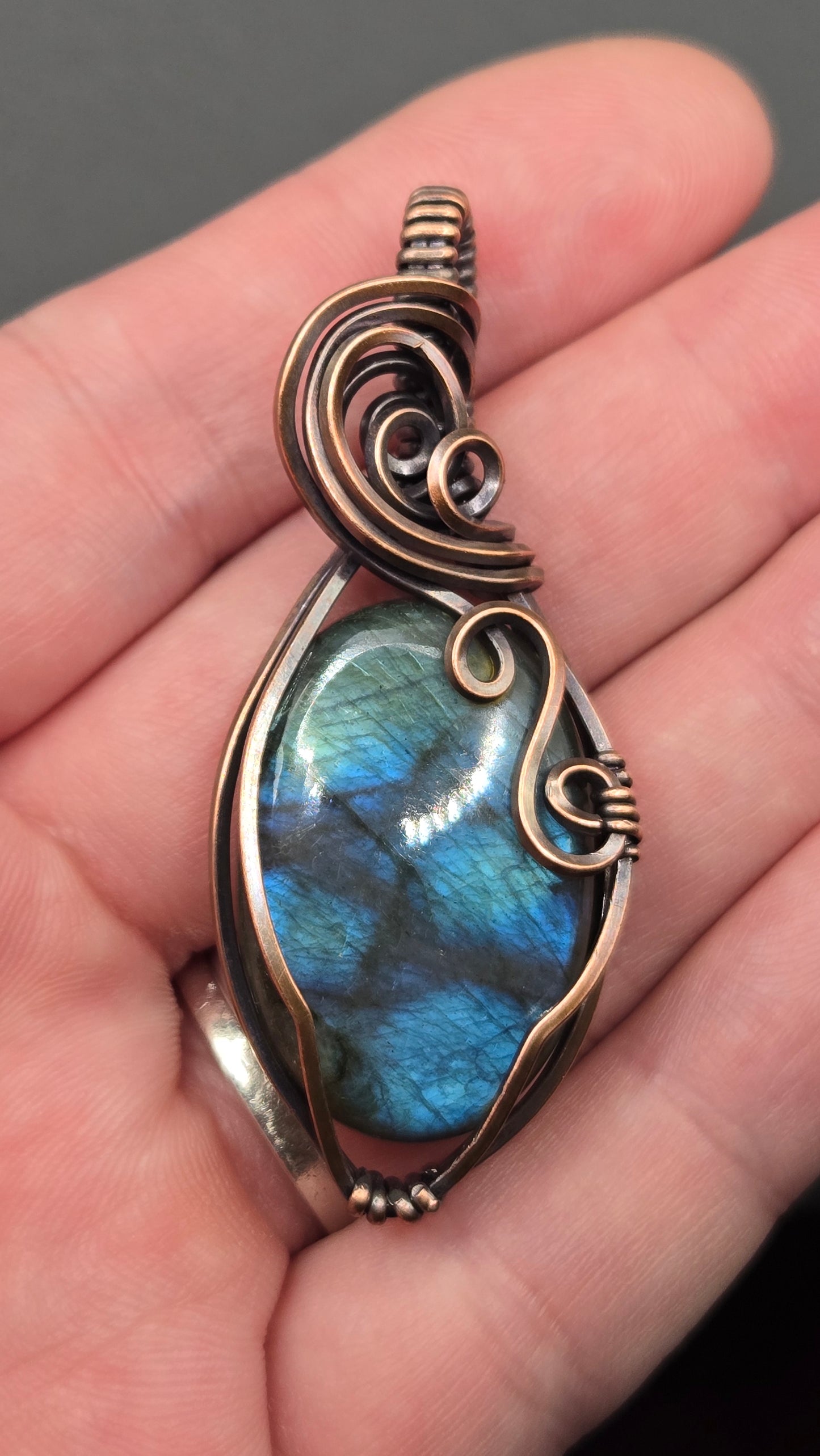 Labradorite Wire Wrapped Pendant