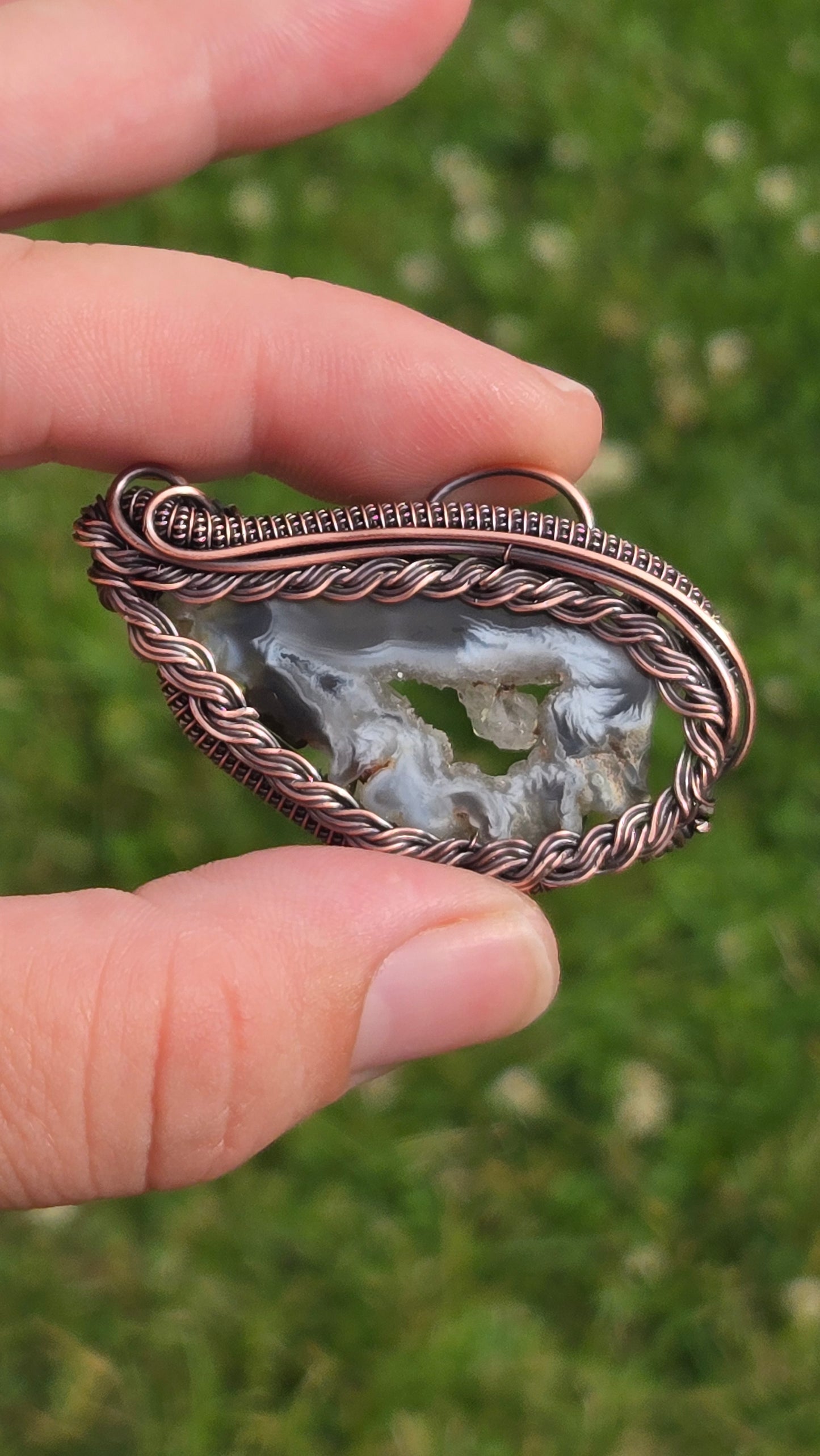 Eye Wire Wrapped Pendant