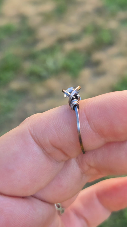 Iolite Wire Wrapped Ring