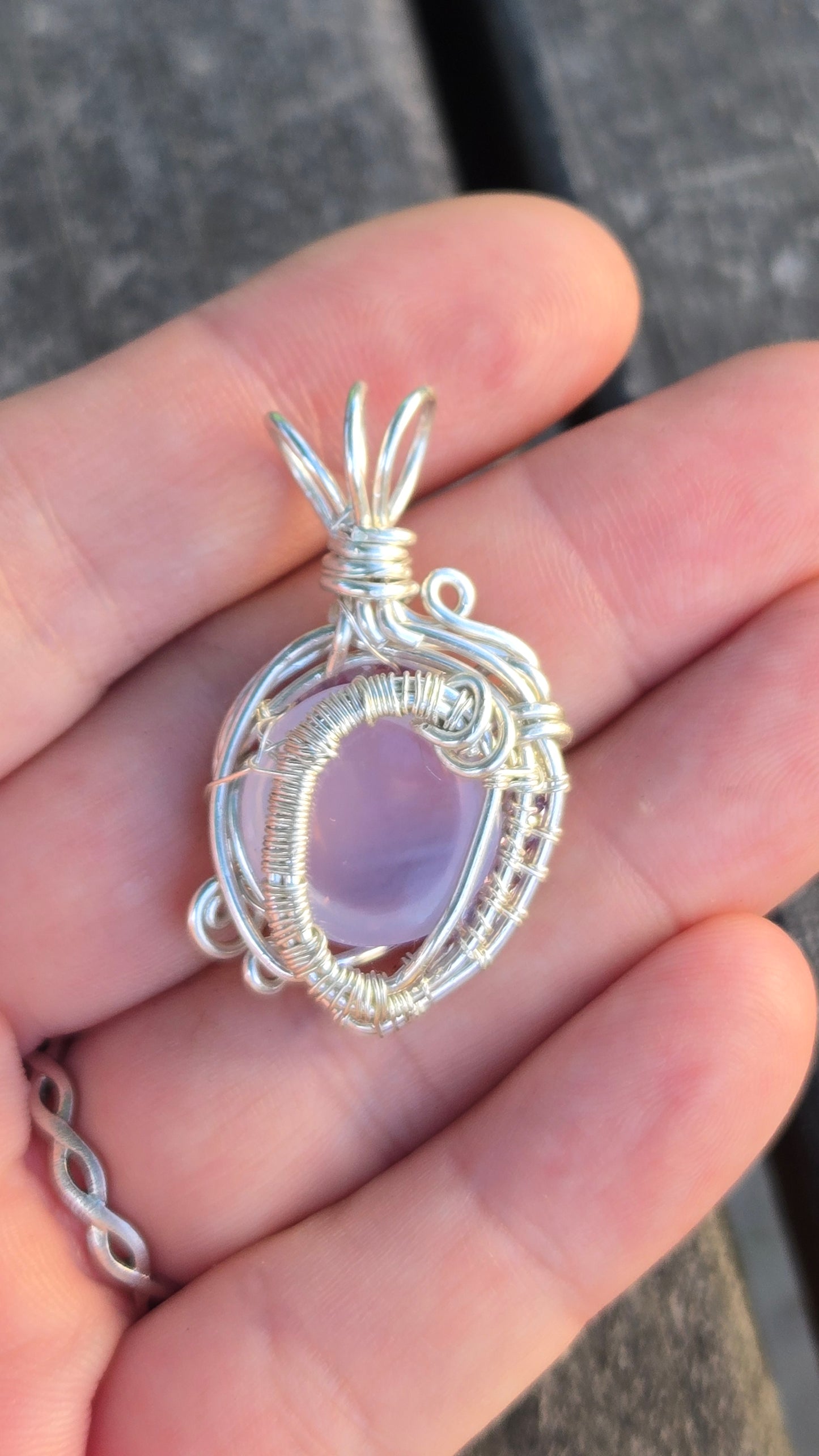 Scapolite Wire Wrapped Pendant