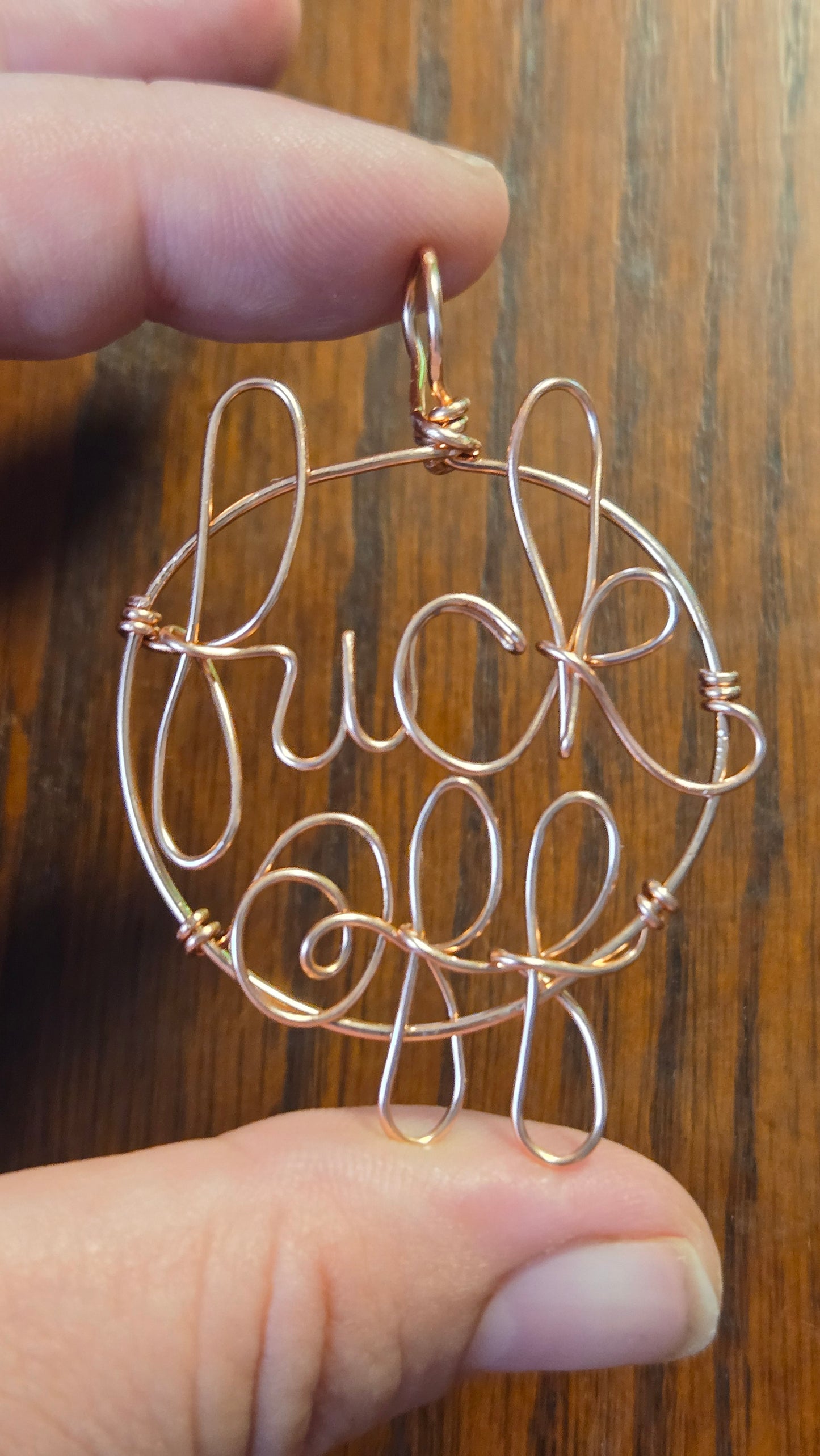 MADE TO ORDER Fck Off Wire Wrapped Pendant