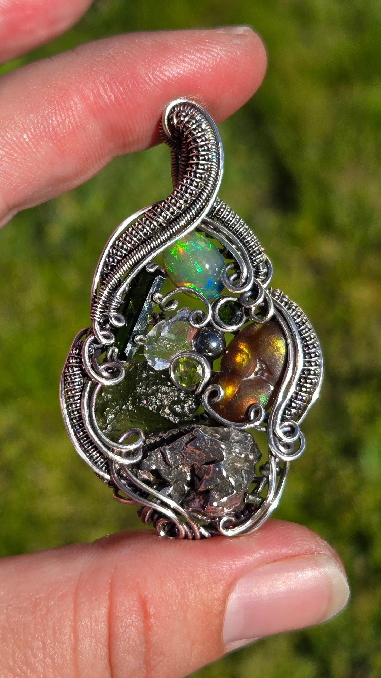 Out of this World Wire Wrapped Pendant