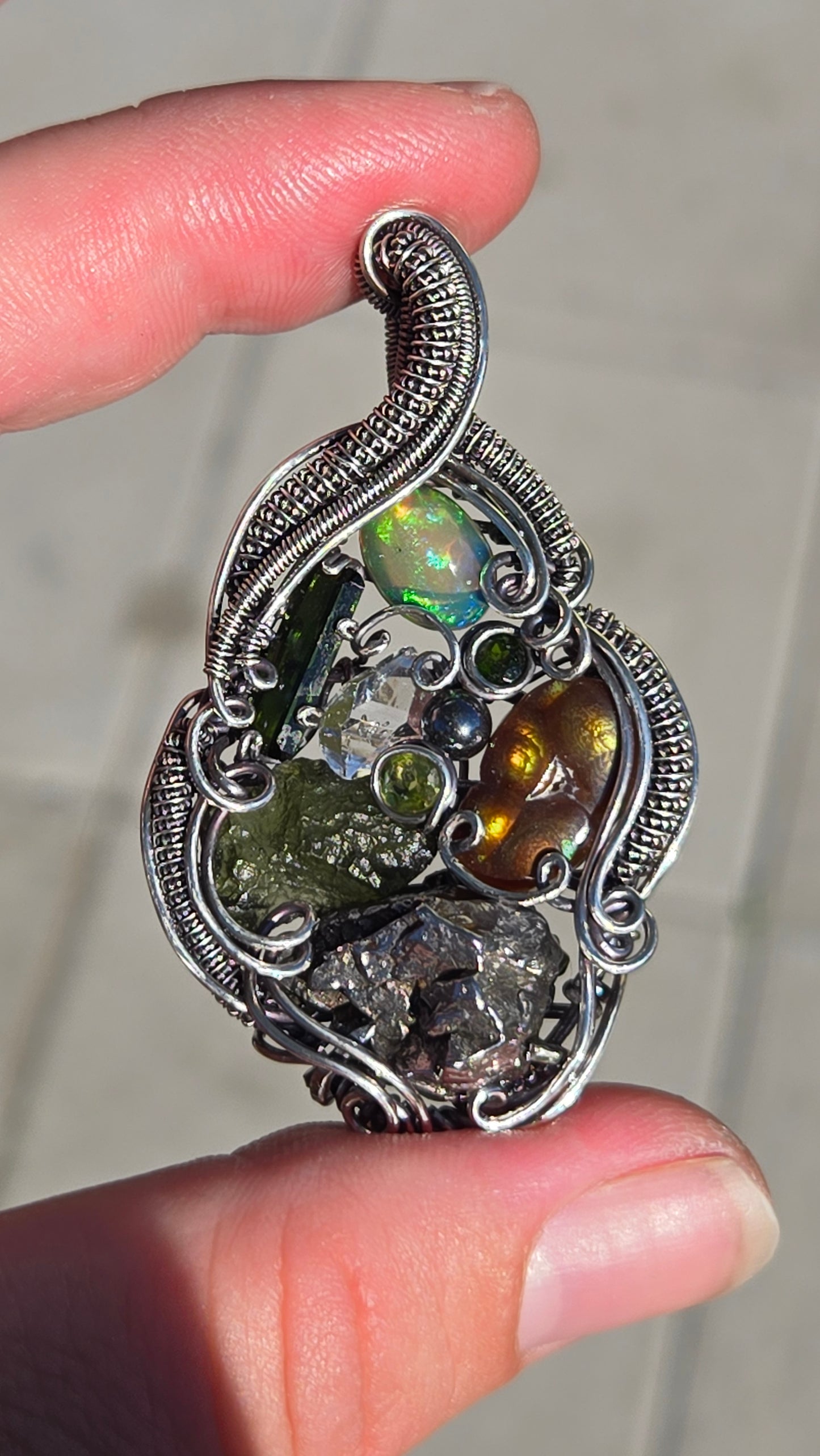 Out of this World Wire Wrapped Pendant