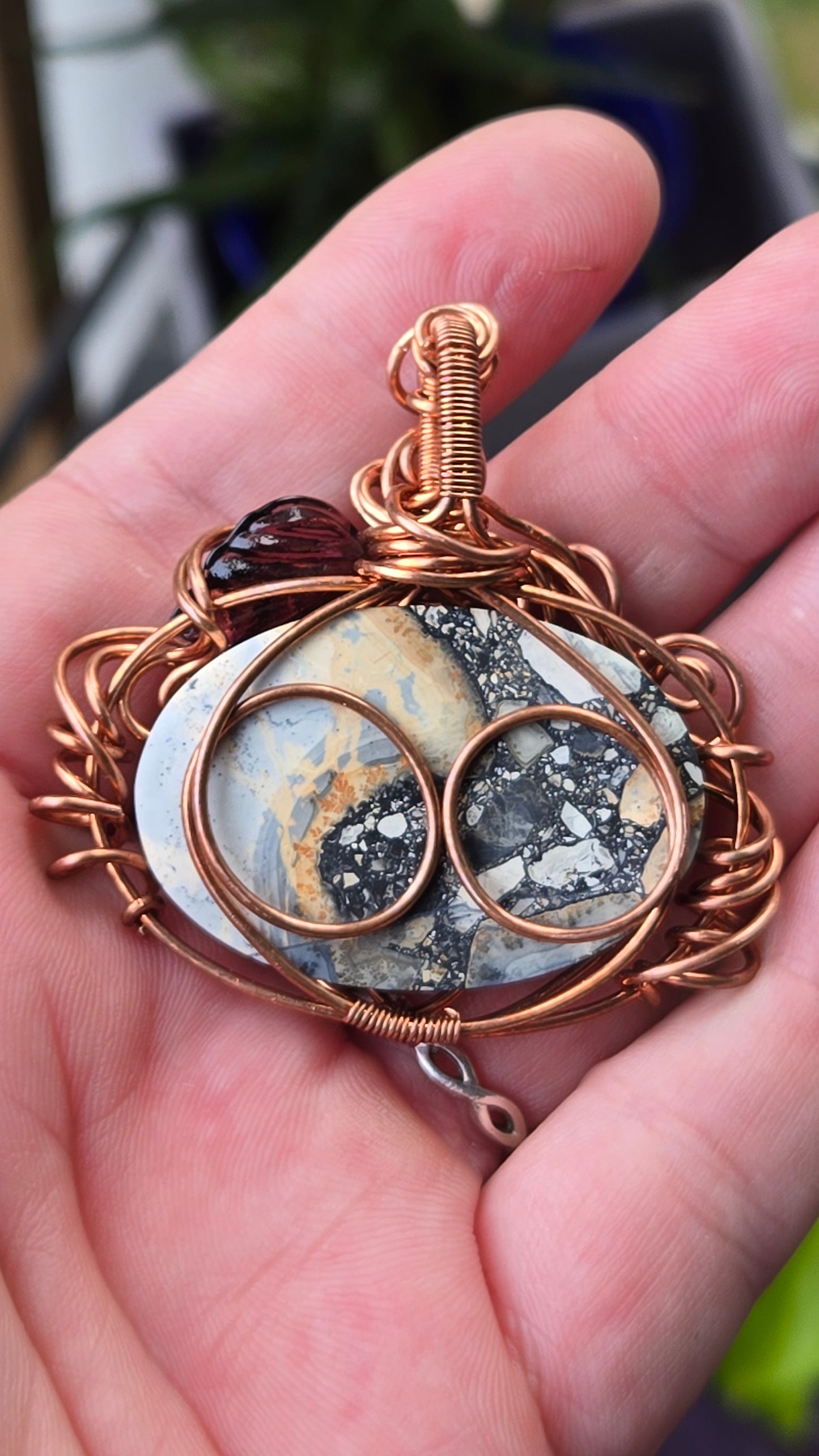 Pumpkin Wire Wrapped Pendant