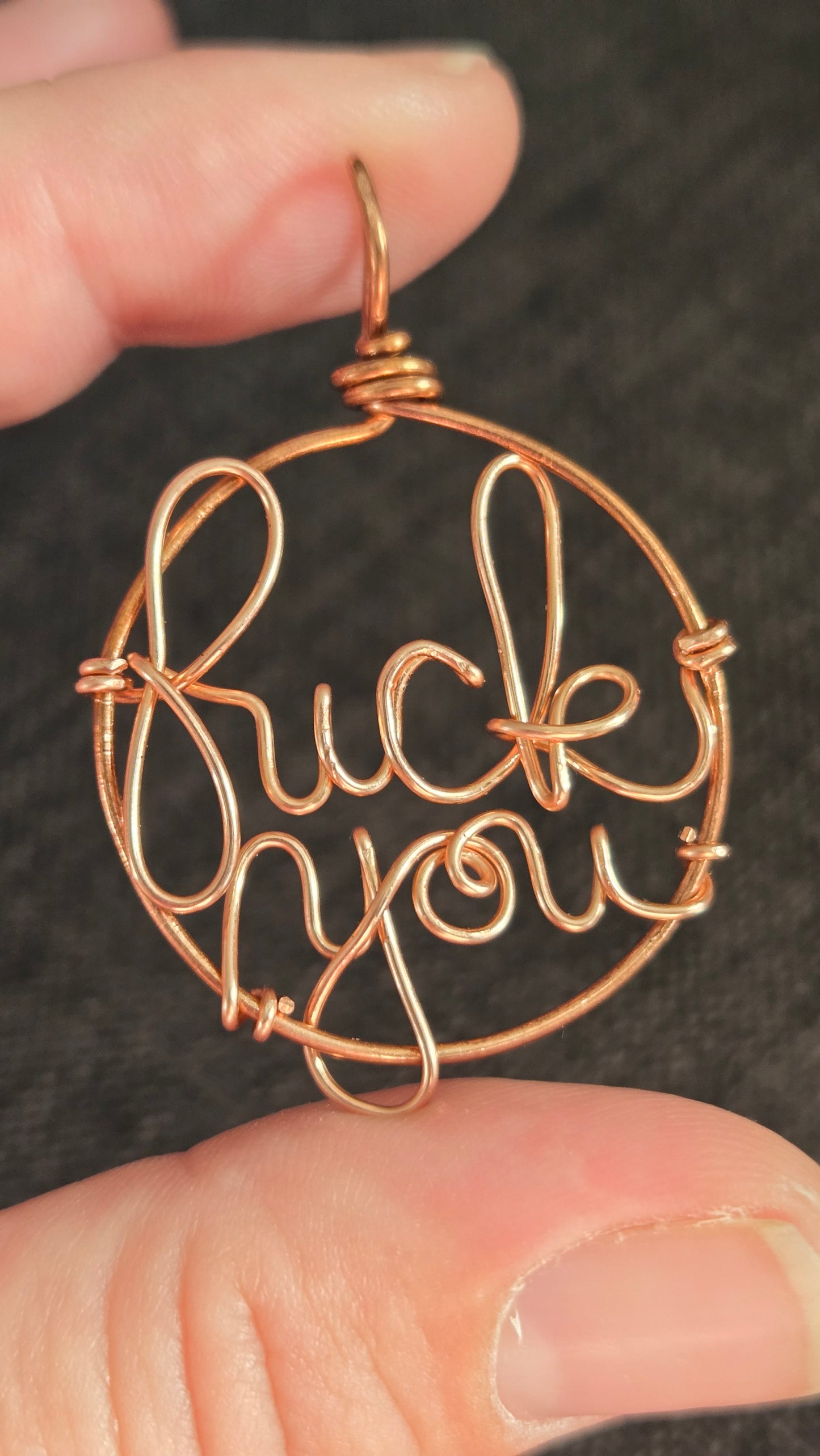 Profanity Wire Wrapped Pendant