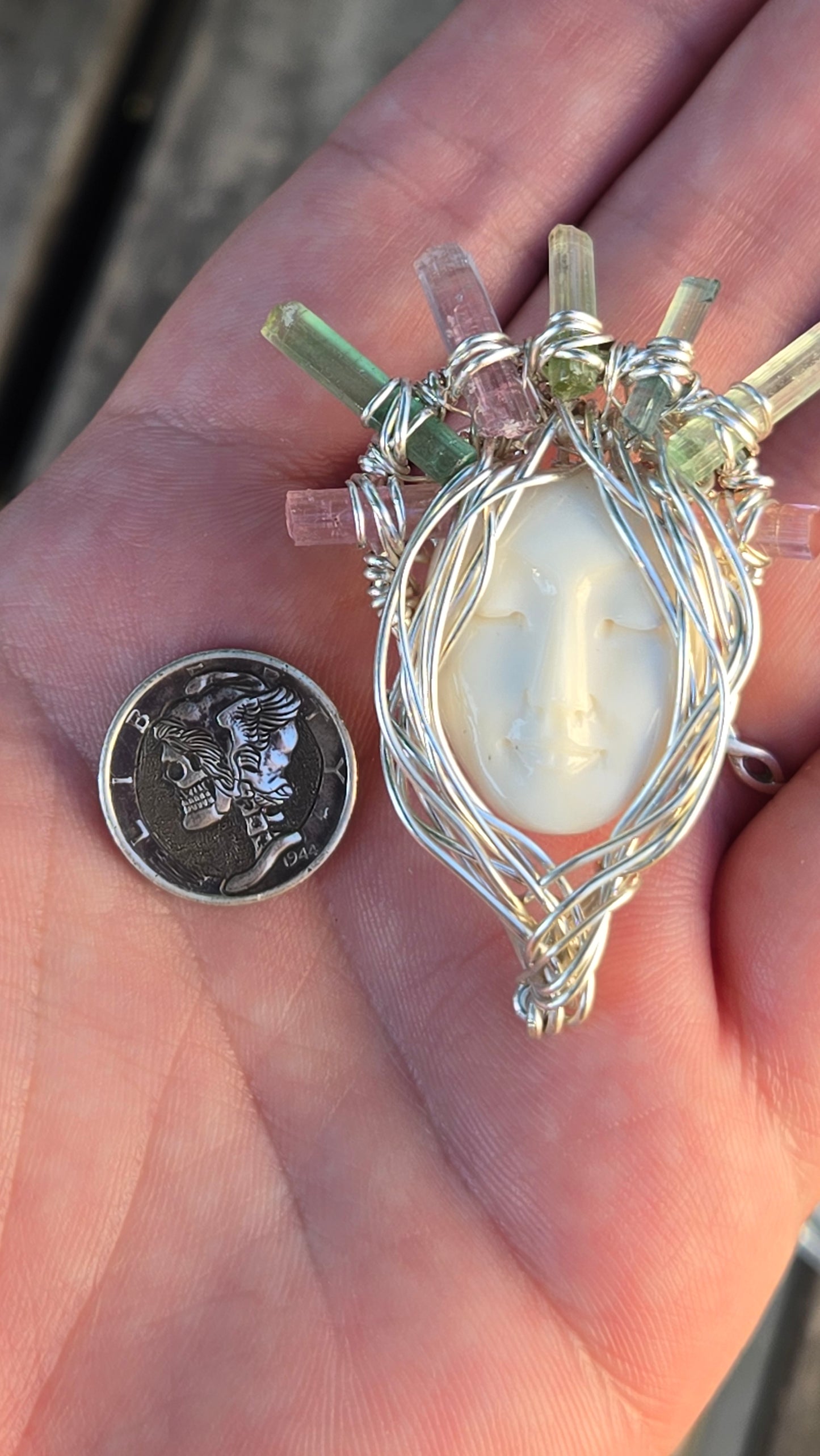 Queen Wire Wrapped Pendant