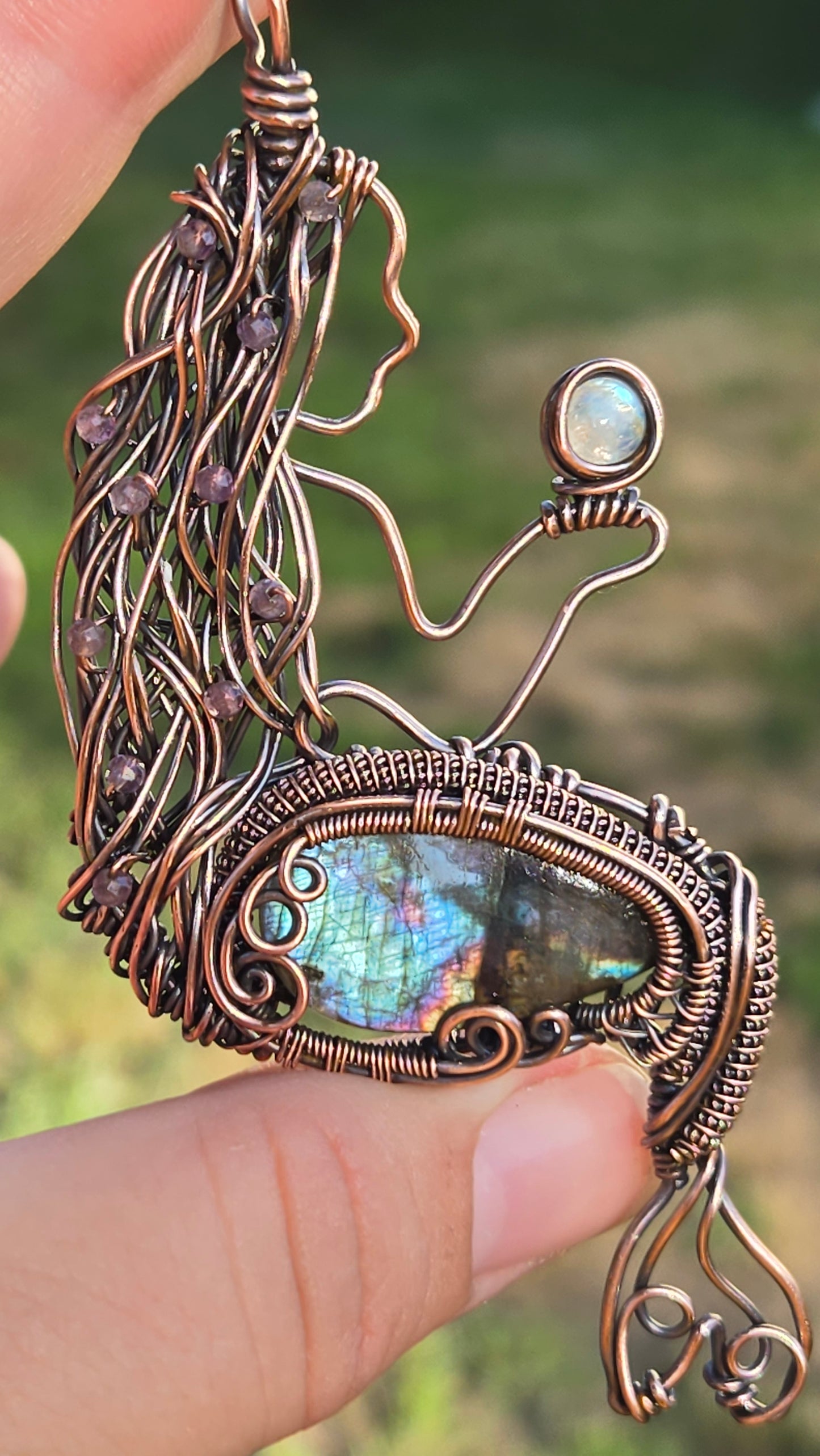 Mermaid Wire Wrapped Pendant
