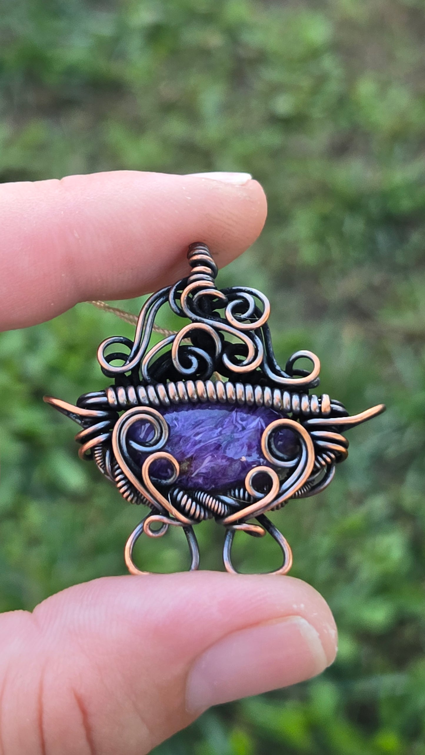 Cauldron Wire Wrapped Pendant