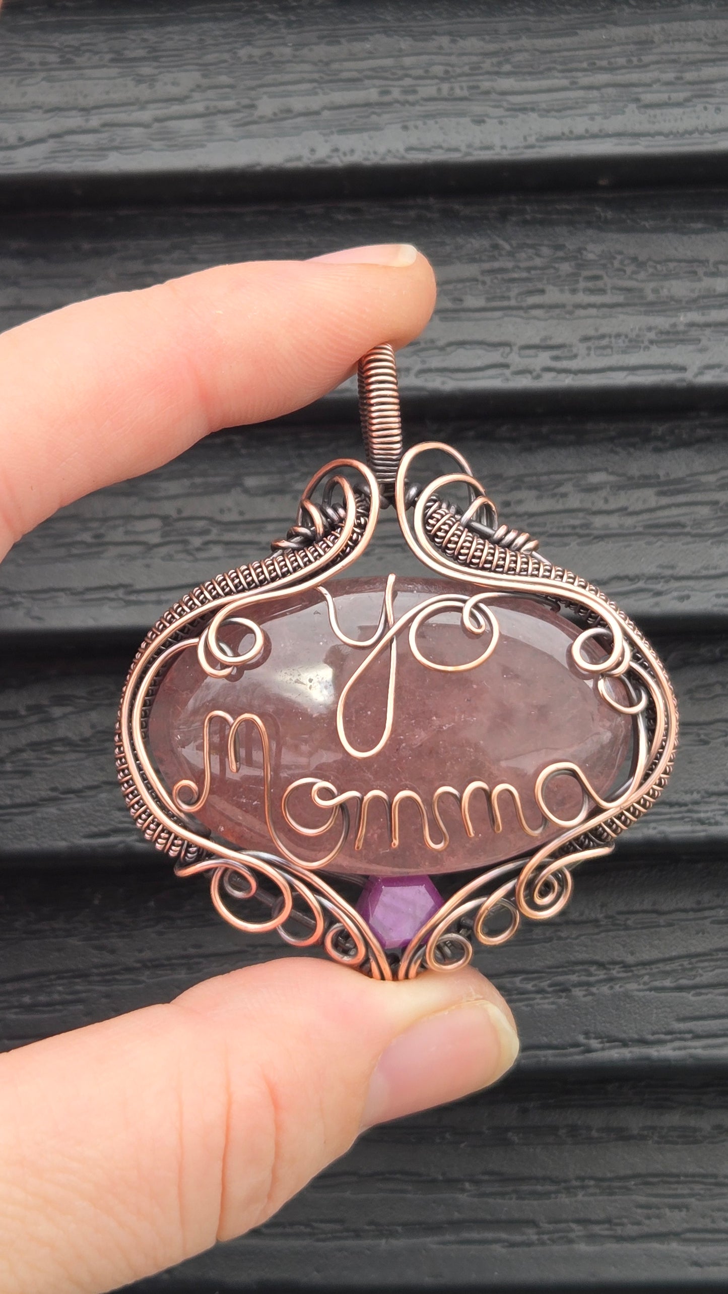 Yo Momma Wire Wrapped Pendant