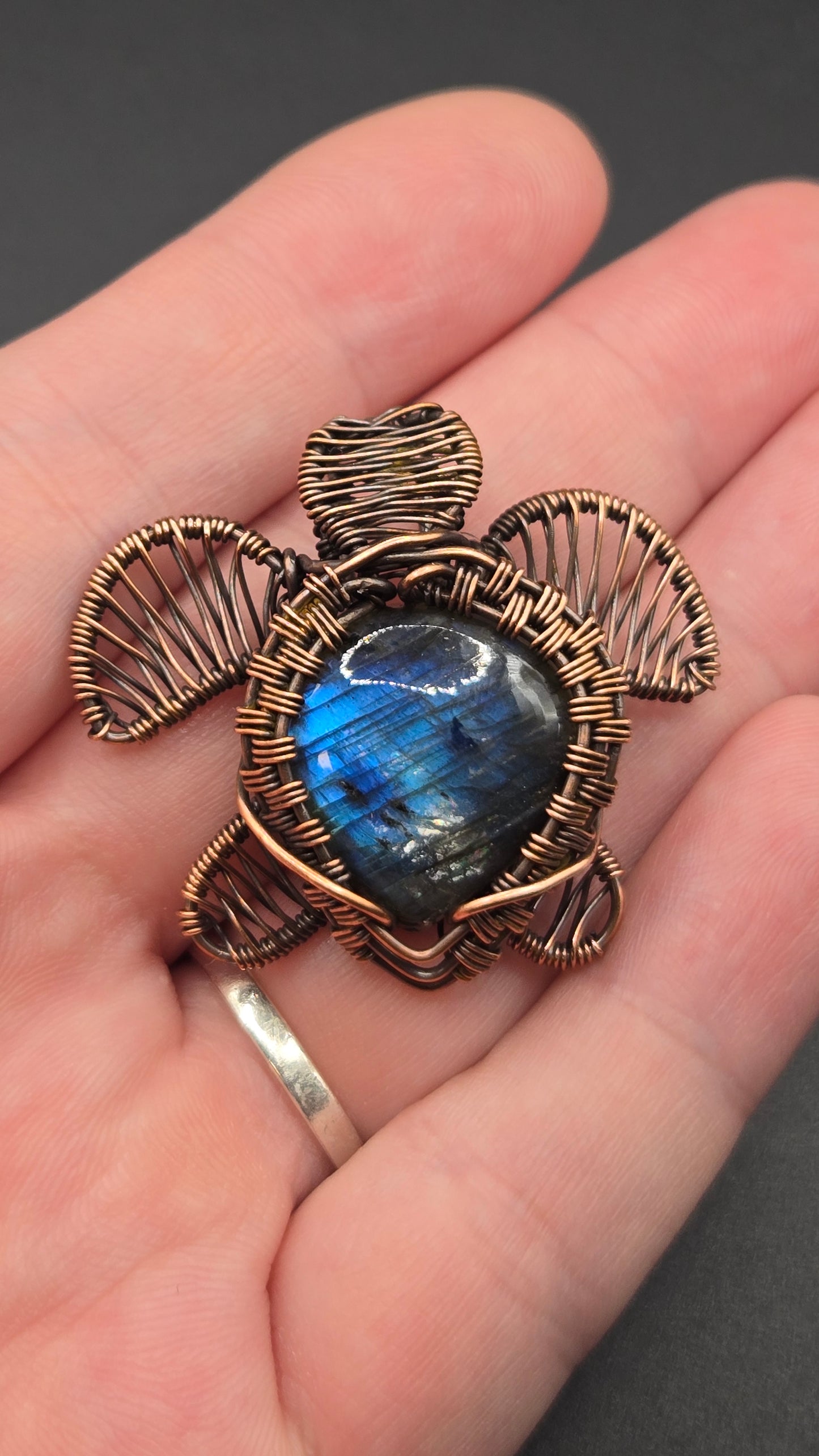 Turtle Wire Wrapped Pendant