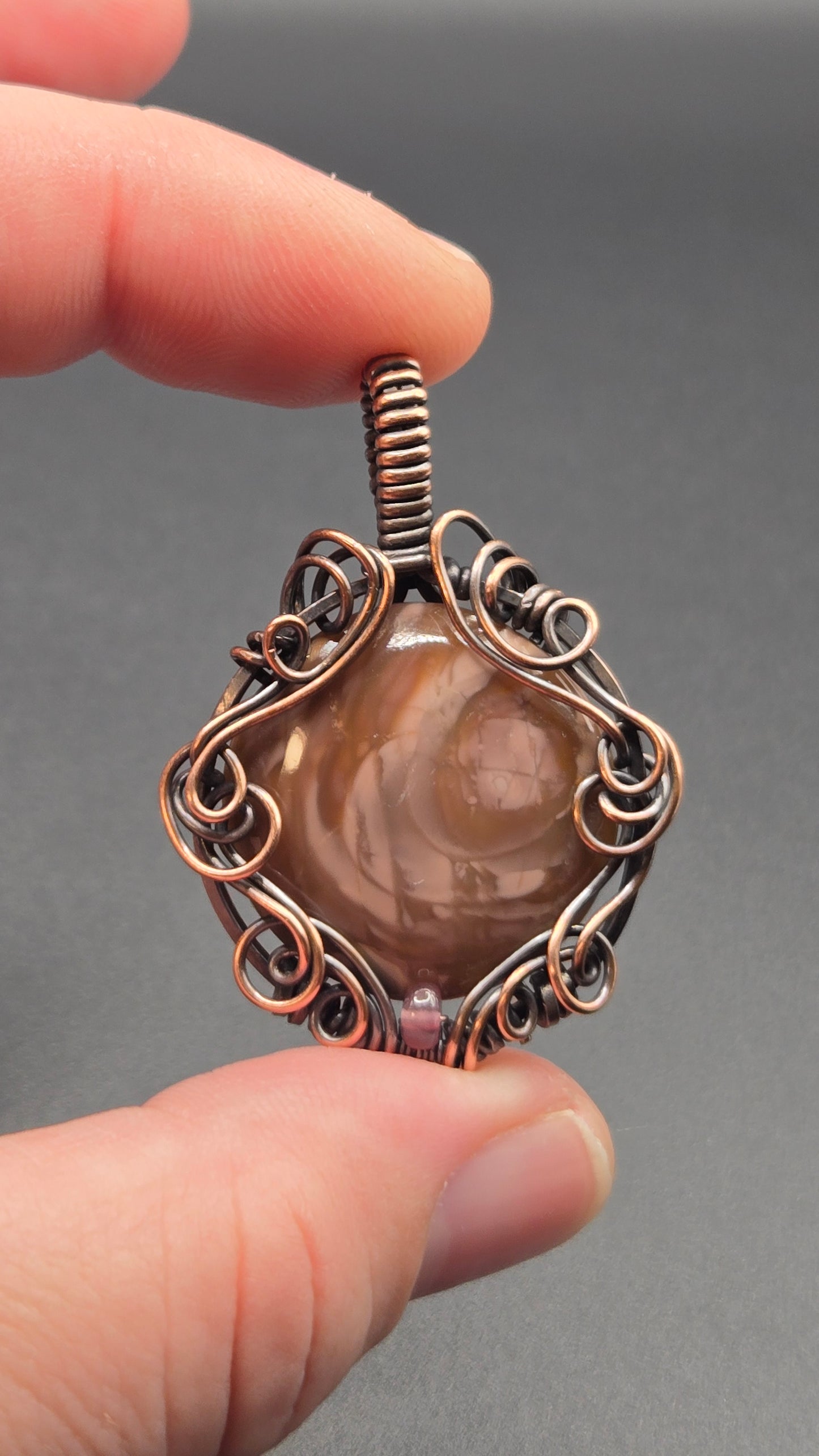 Imperial Jasper Wire Wrapped Pendant