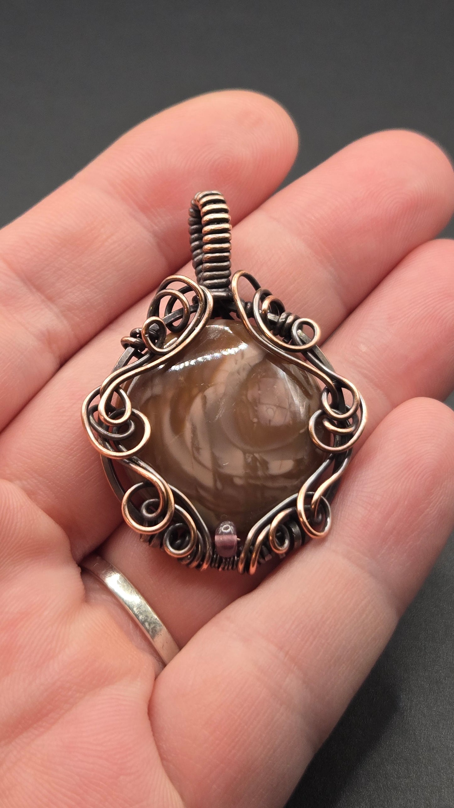 Imperial Jasper Wire Wrapped Pendant