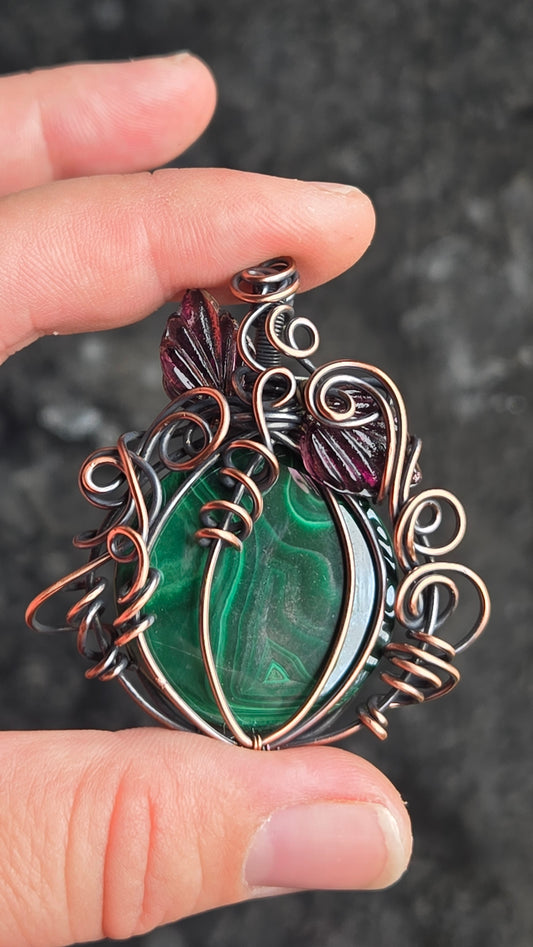 Pumpkin Wire Wrapped Pendant