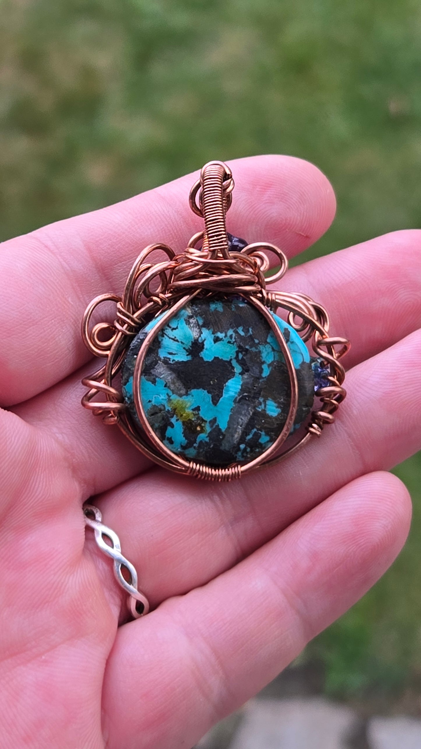 Pumpkin Wire Wrapped Pendant