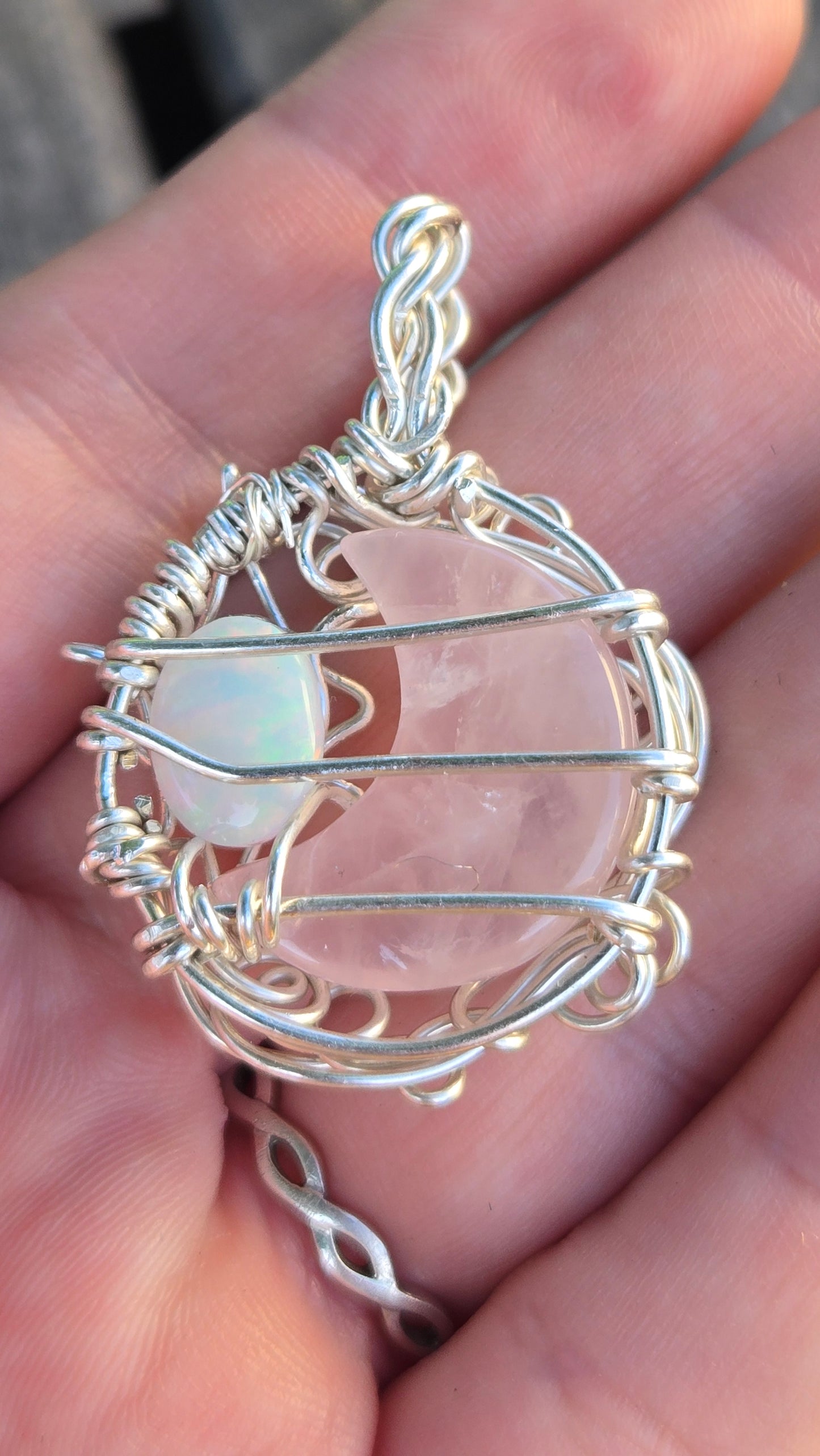 Moon Wire Wrapped Pendant