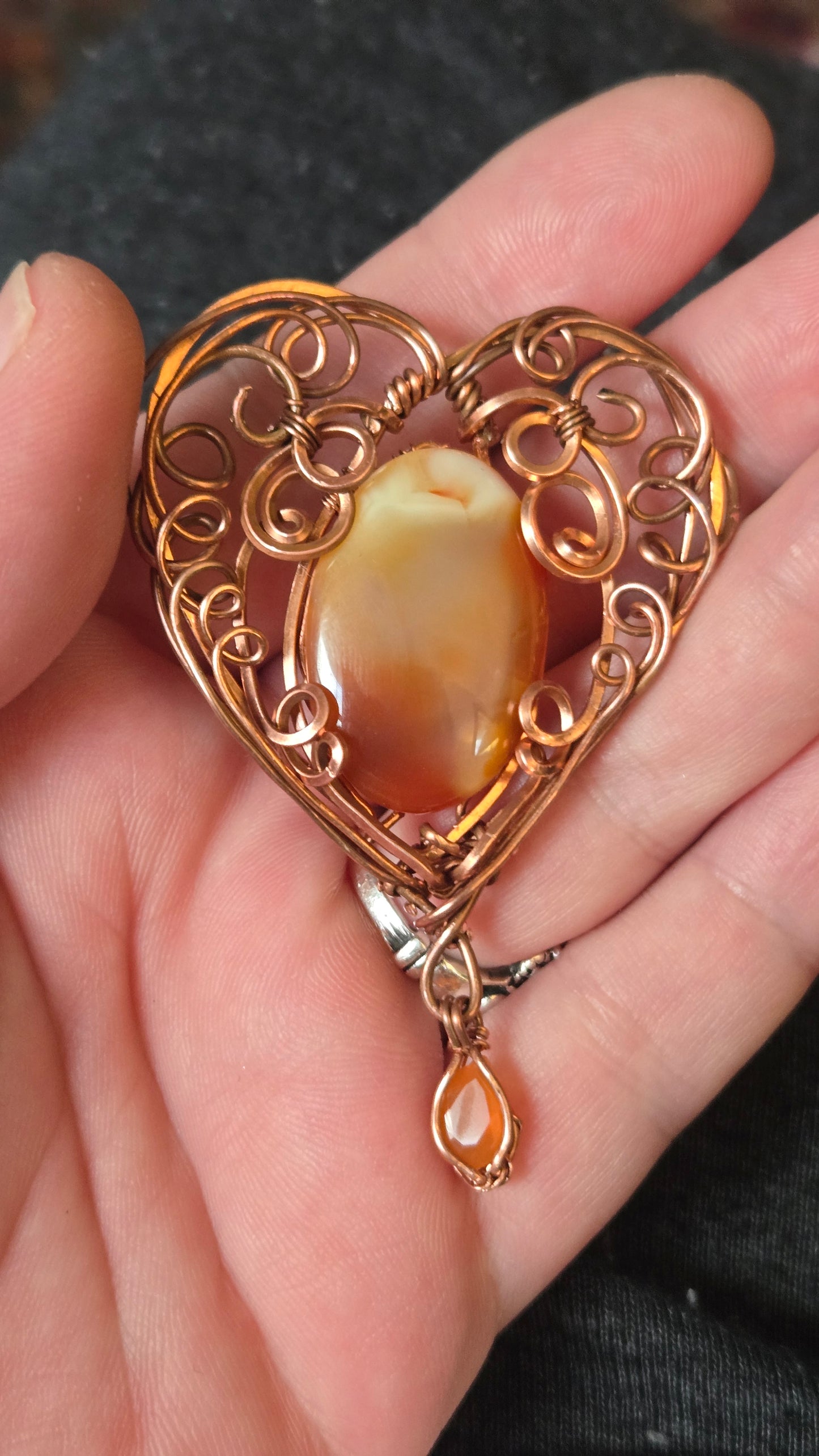 Carnelian Wire Wrapped Suncatcher