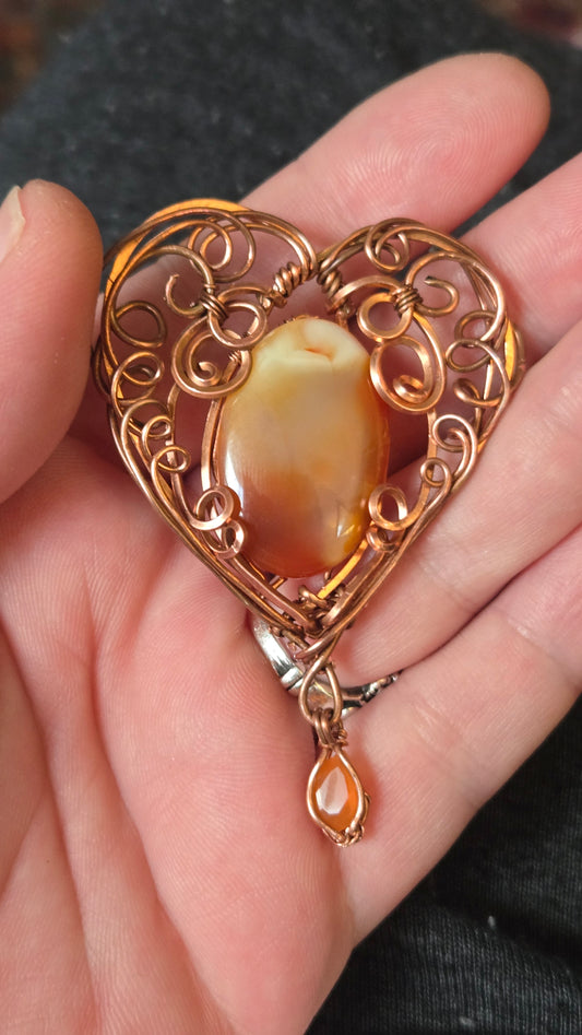 Carnelian Wire Wrapped Suncatcher