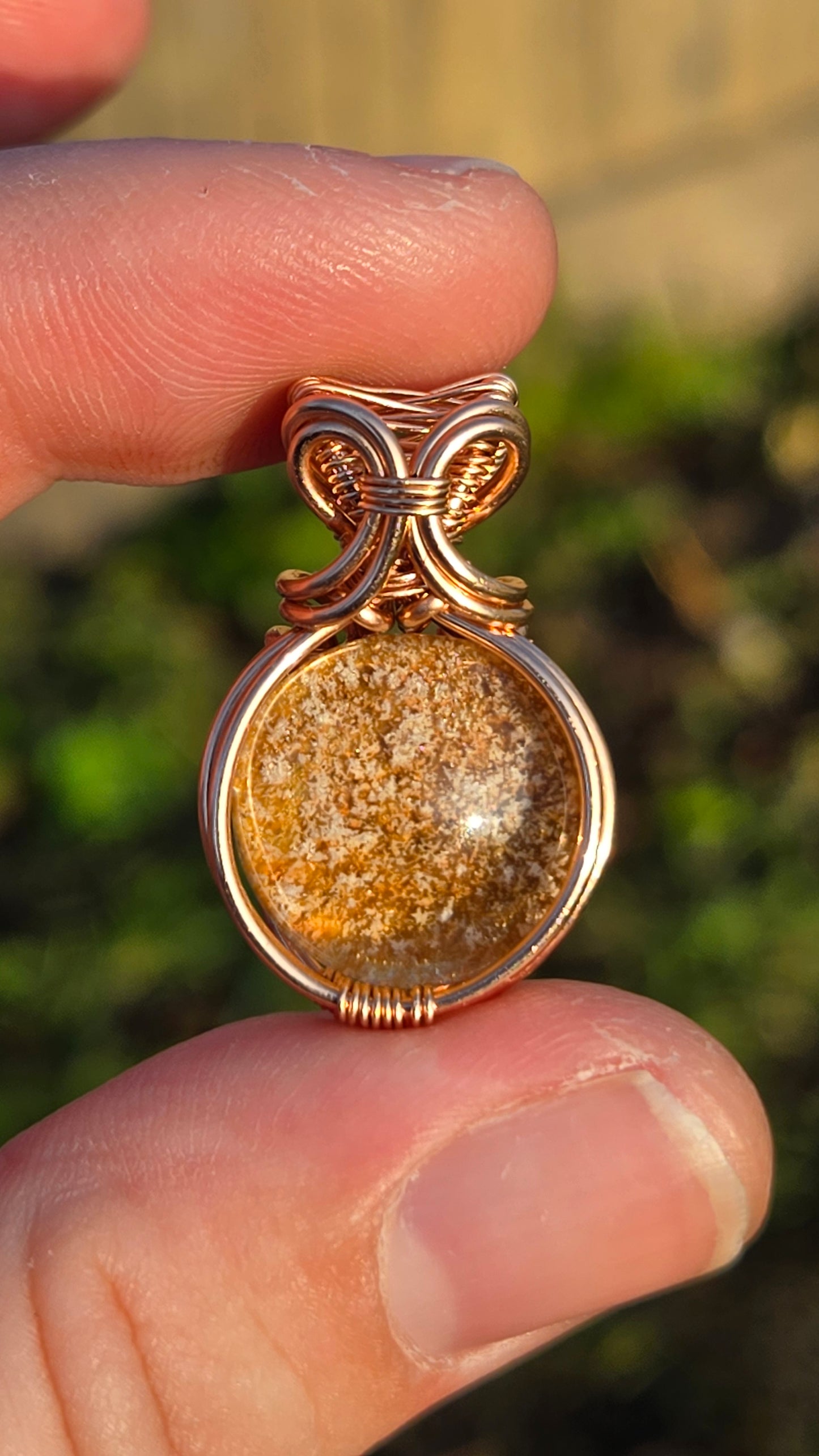 Garden Quartz Wire Wrapped Pendant