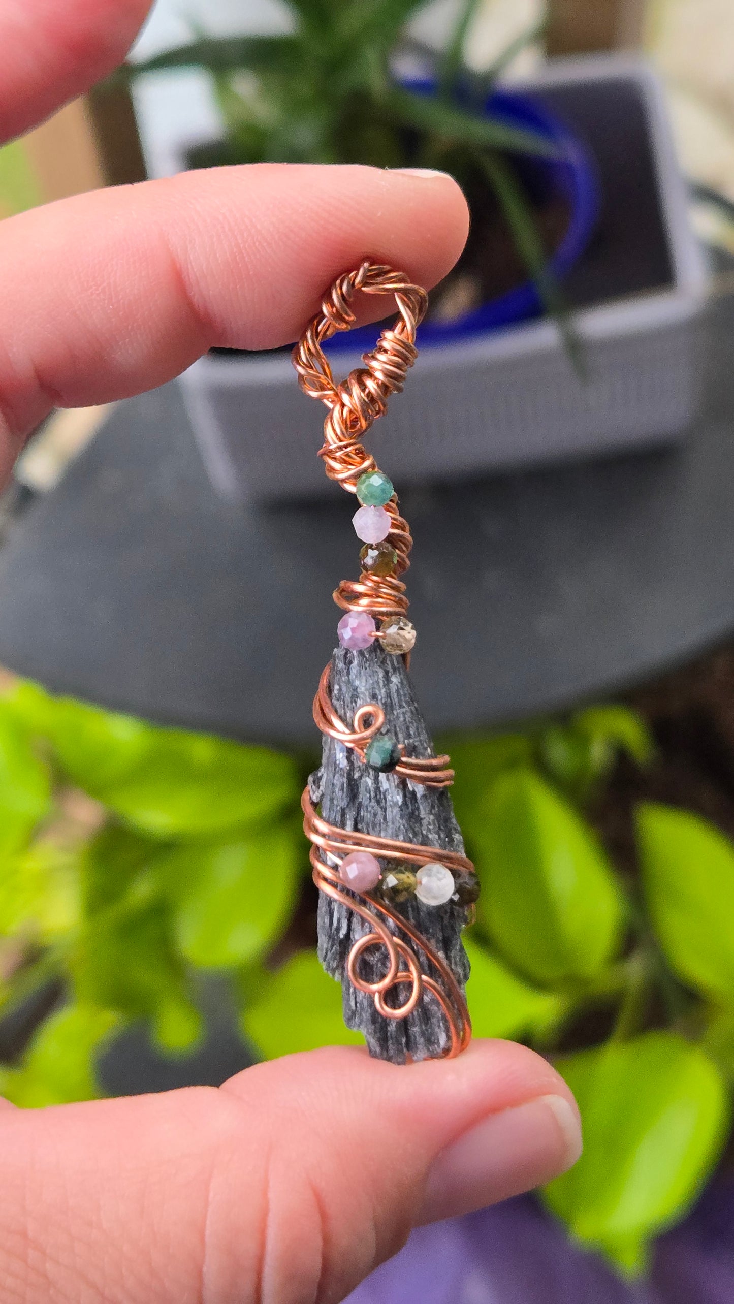 Witches Broom Wire Wrapped Pendant
