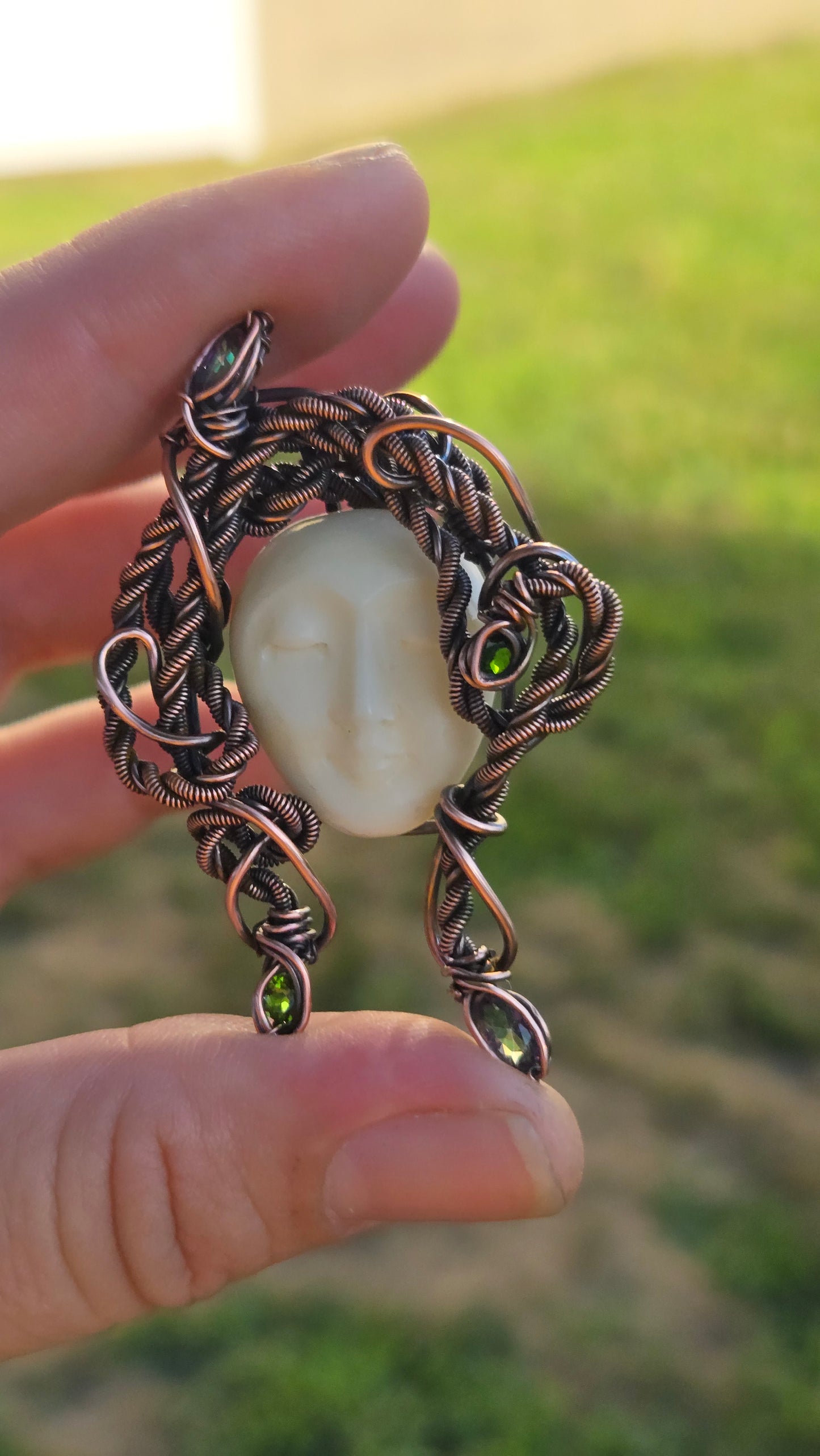 Medusa Wire Wrapped Pendant